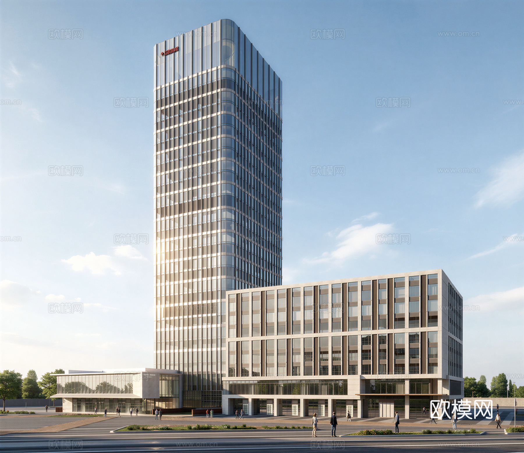 现代酒店 高层酒店 多层酒店 旅馆 酒店建筑su模型