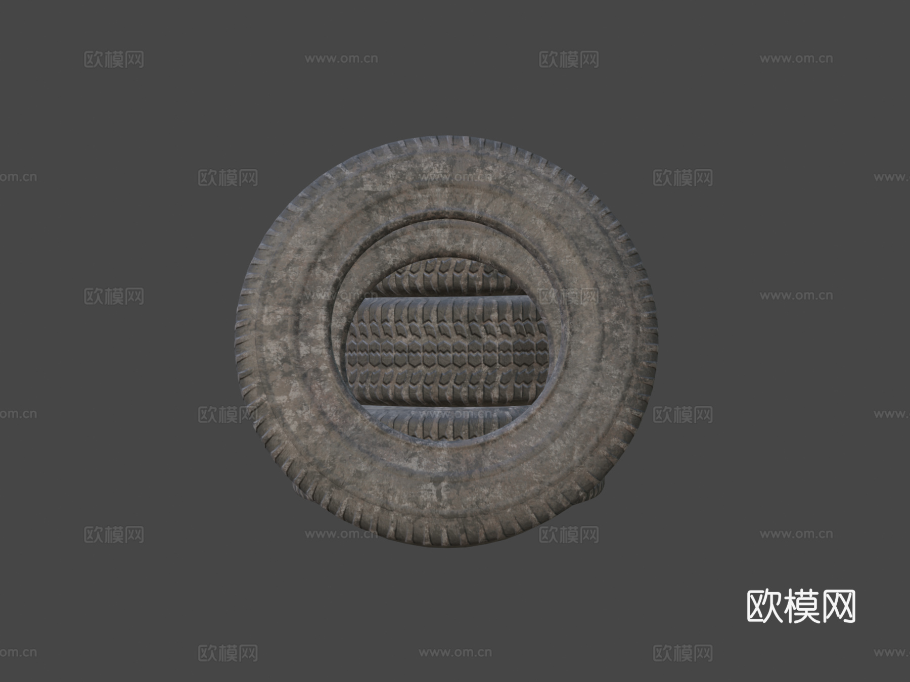 肮脏的旧轮胎su模型