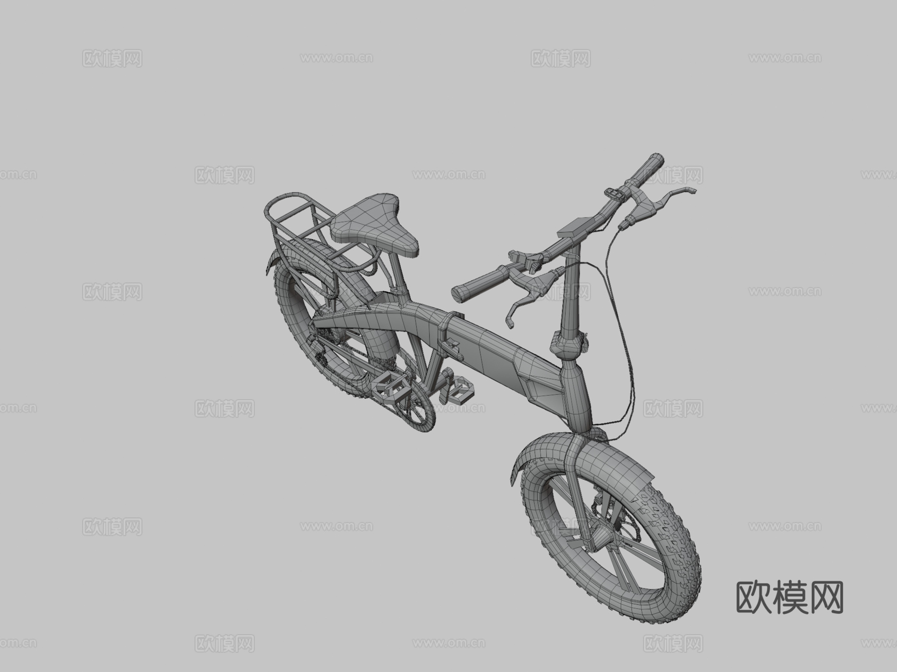 侦察折叠侦察电动自行车su模型