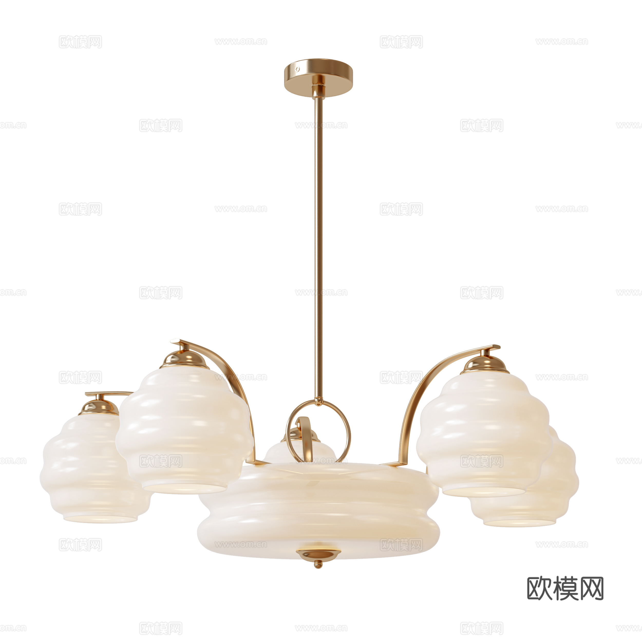 现代法式吊灯 多头吊灯 金属吊灯 客厅吊灯 卧室吊灯su模型