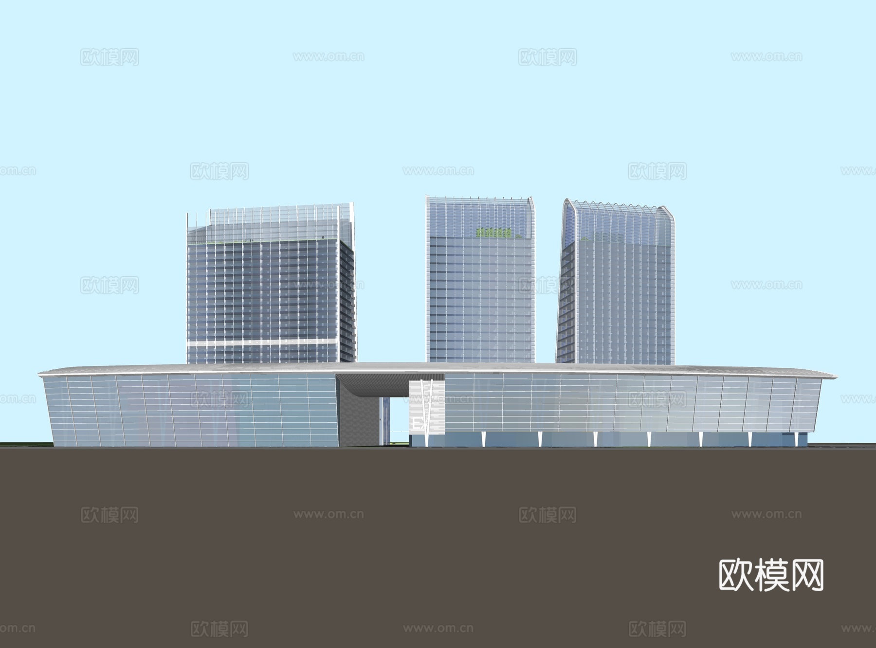 现代酒店 高层酒店 多层酒店 旅馆 酒店建筑su模型
