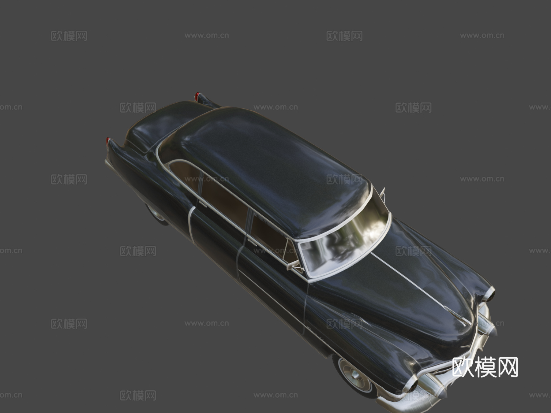 低多边形 汽车  凯迪拉克 75 轿车 1953su模型