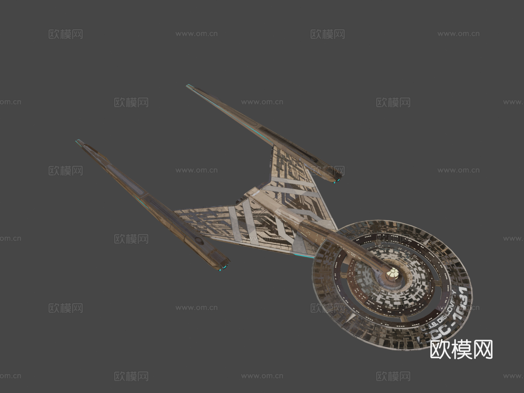 星际迷航  美国星舰 发现号su模型