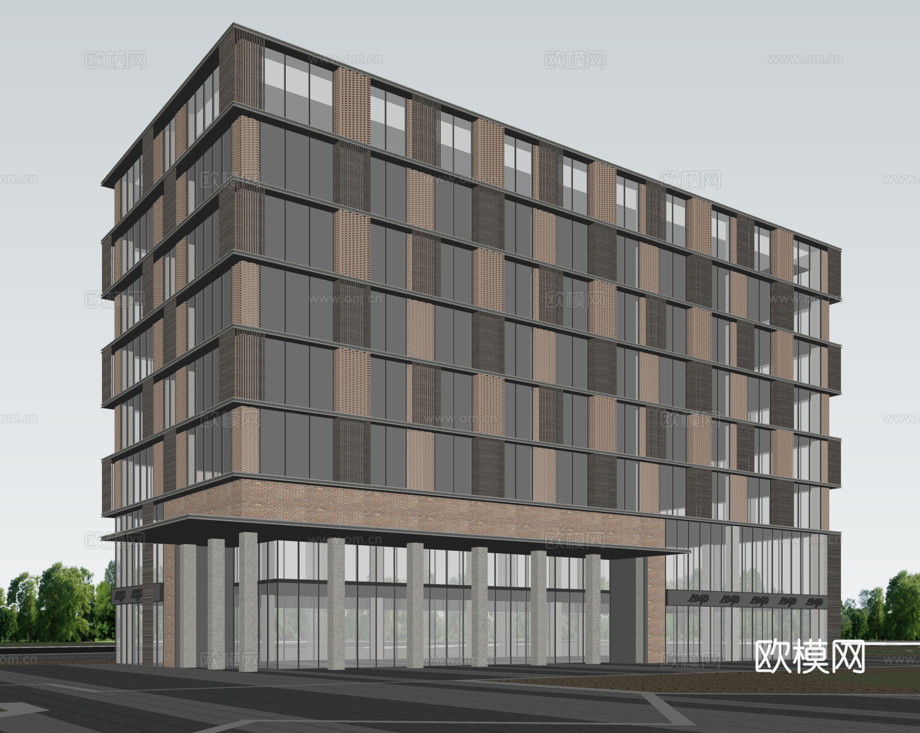 多层公寓 员工宿舍 多层办公 公寓楼 宿舍 宿舍楼su模型