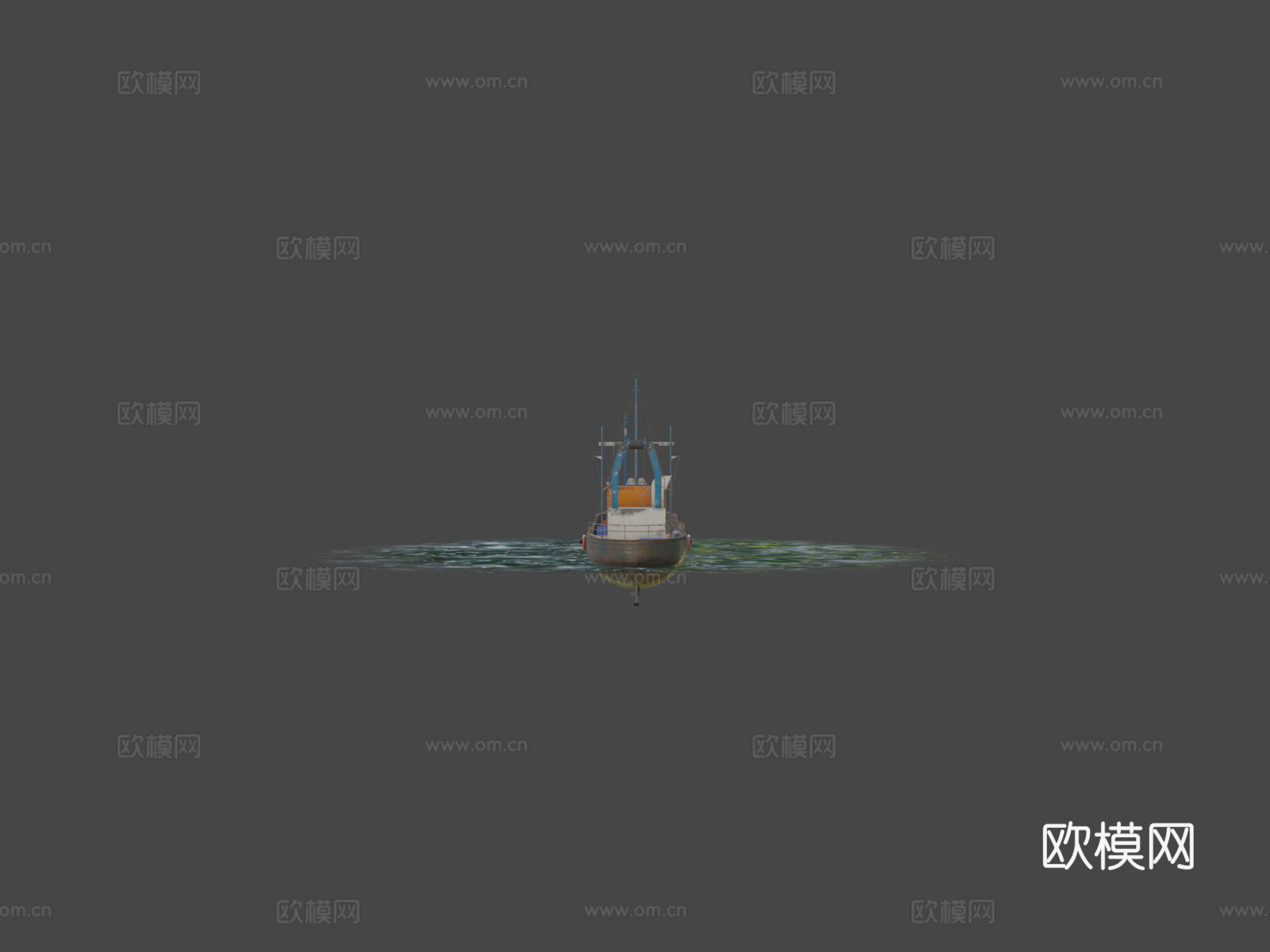 旧渔船su模型