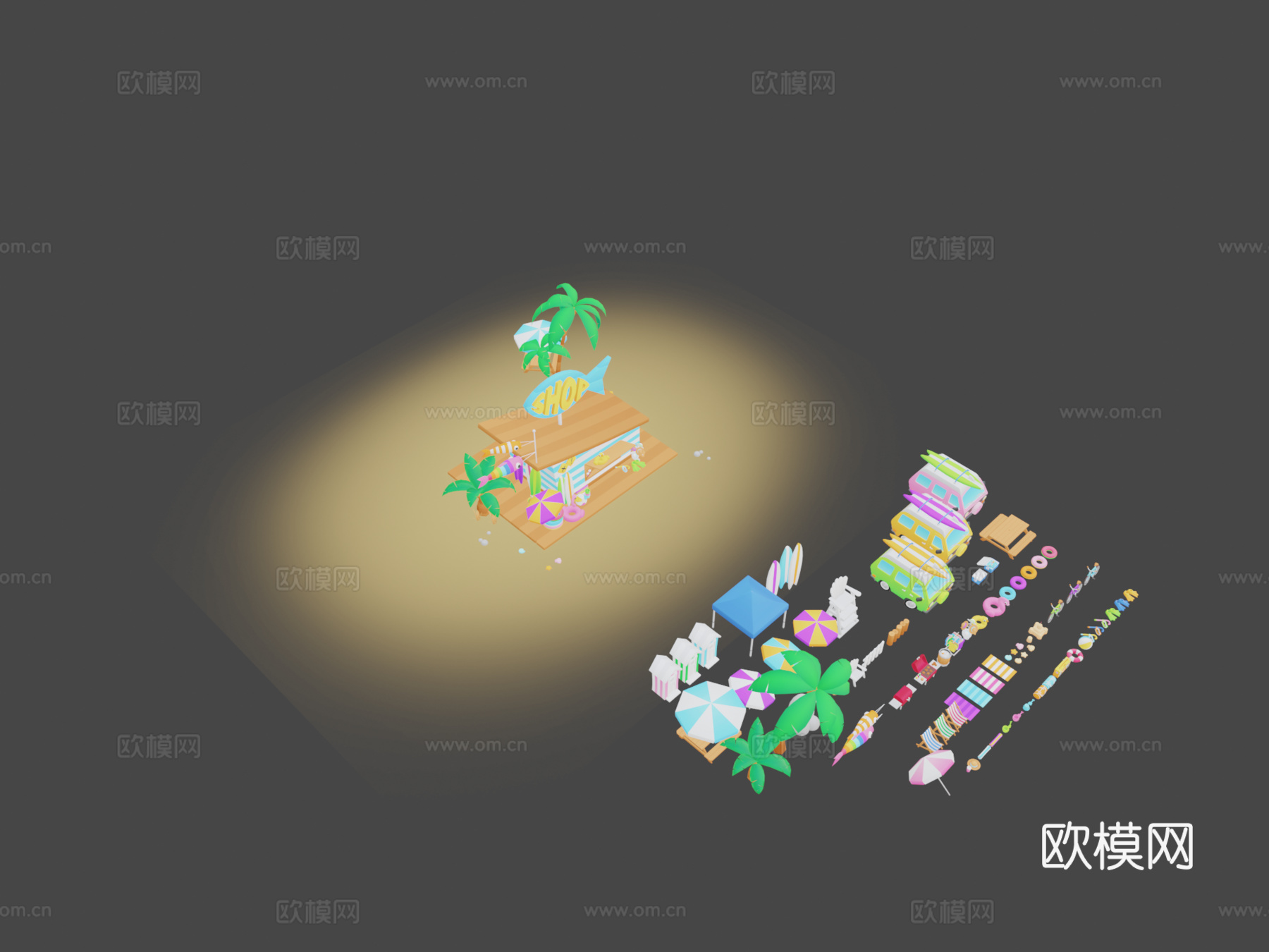 海滩派对包su模型