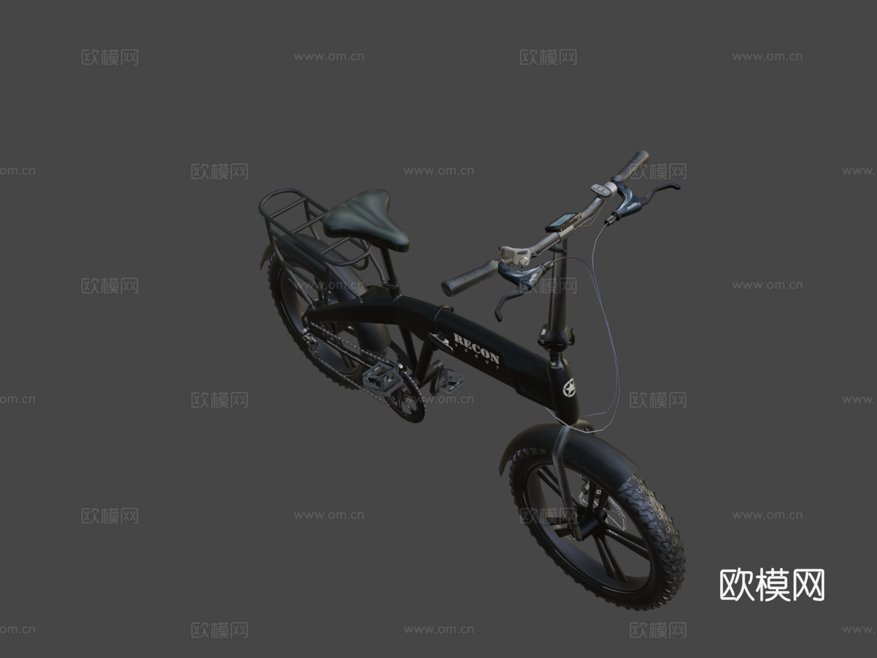 侦察折叠侦察电动自行车su模型
