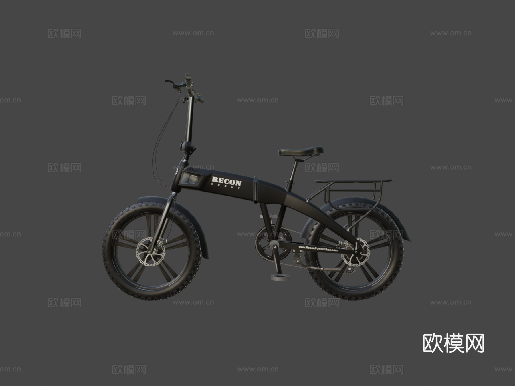 侦察折叠侦察电动自行车su模型