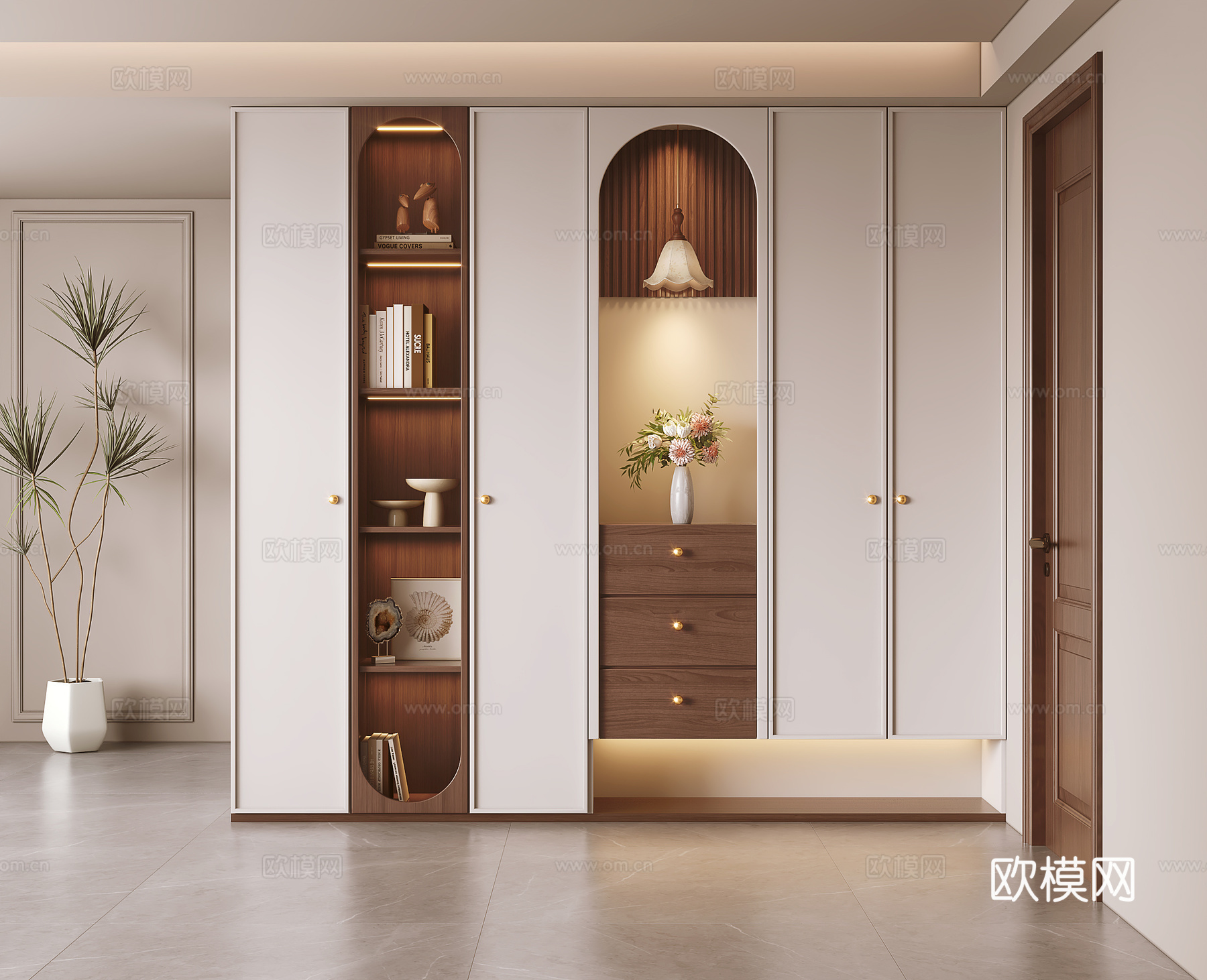 现代玄关柜 鞋柜su模型