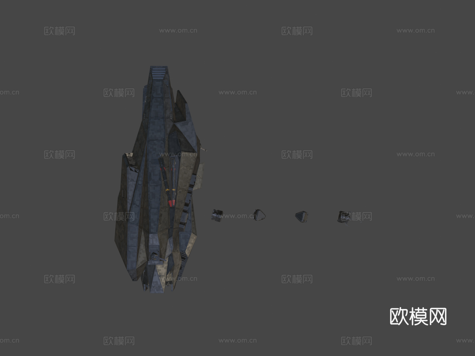 阿蒙拉级隐形舰 浩瀚无垠su模型