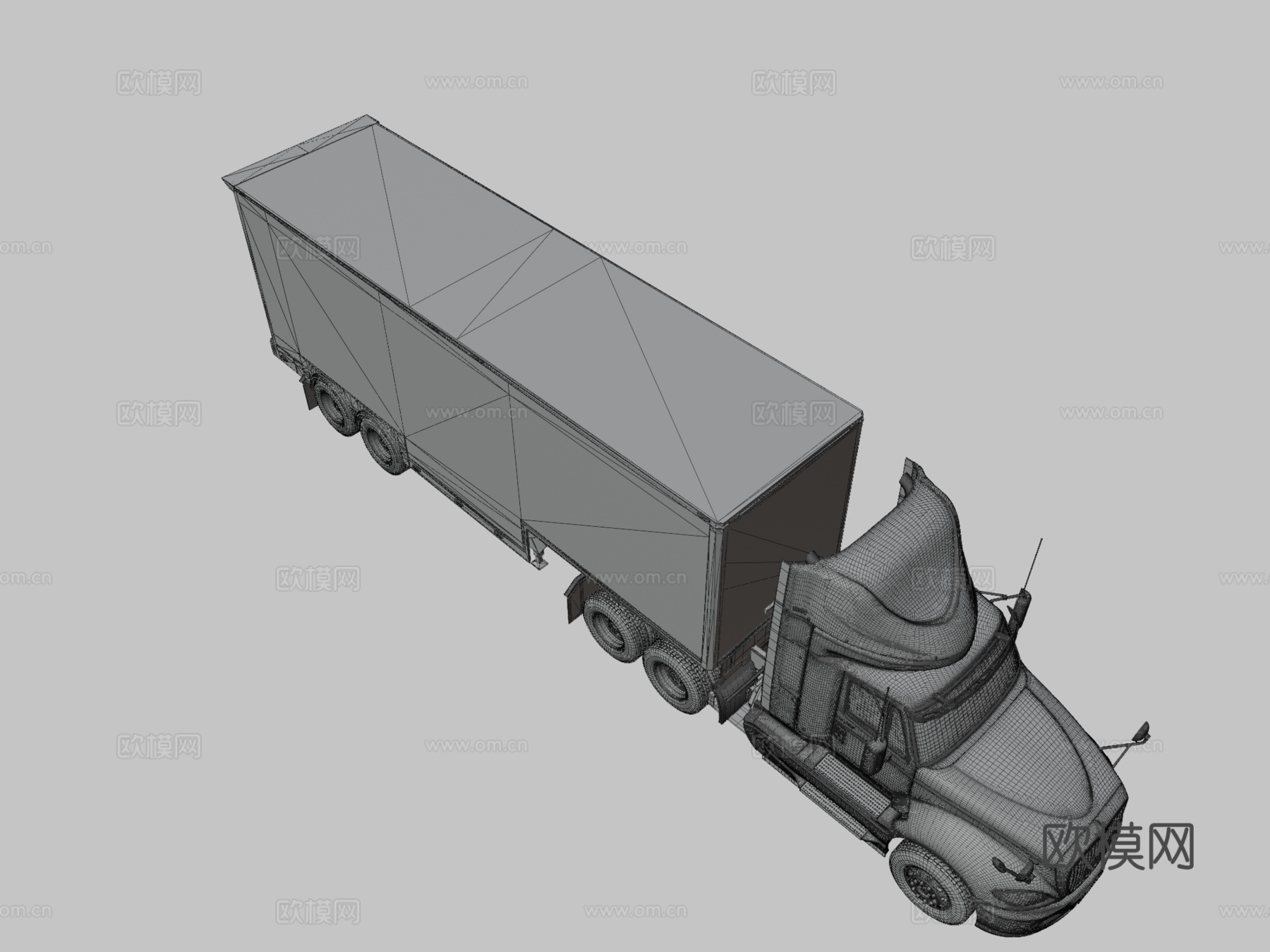 Saia LTL 货运  卡车 半挂车su模型