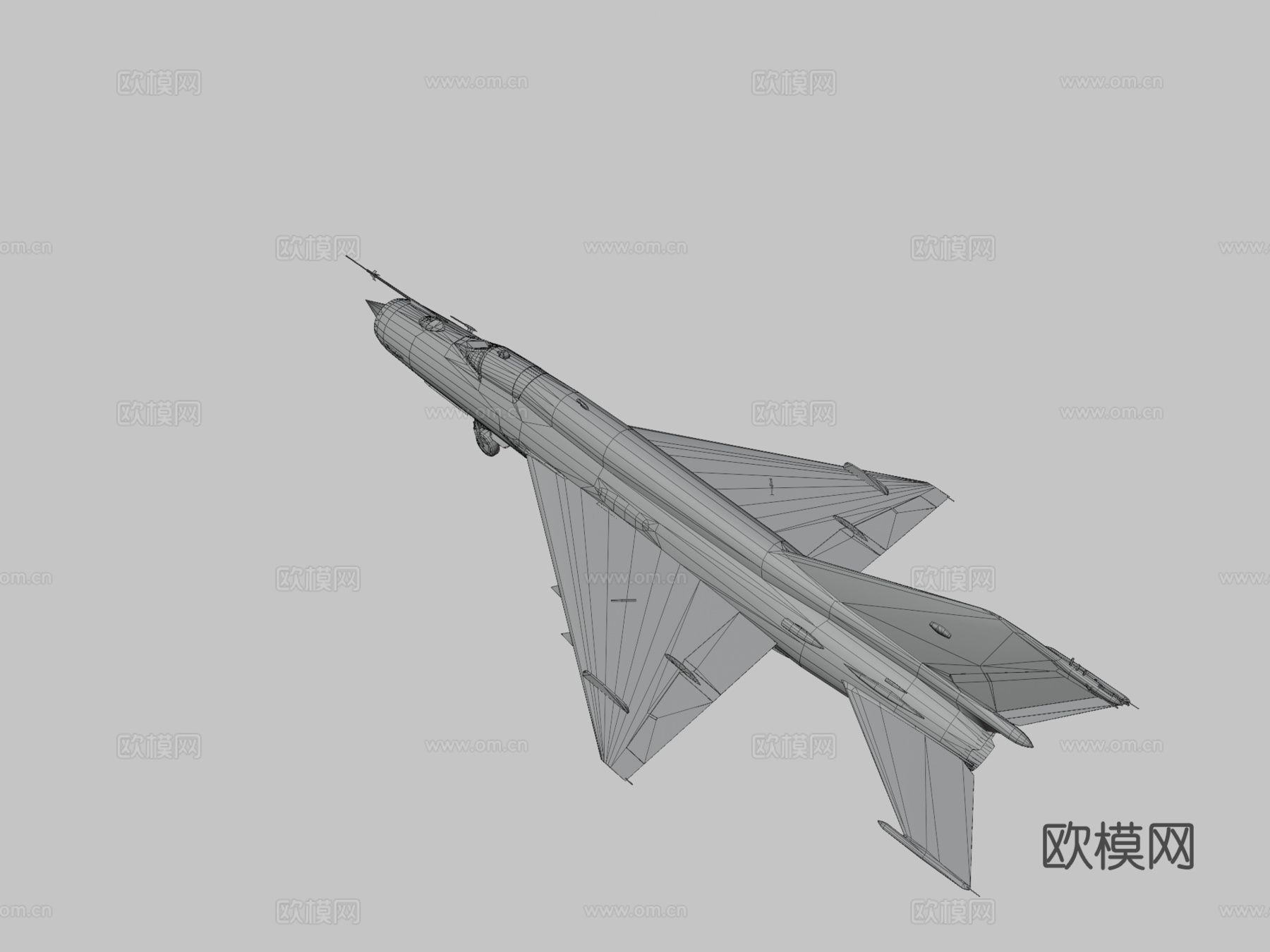 米格21 鱼窝 喷气式战斗机su模型
