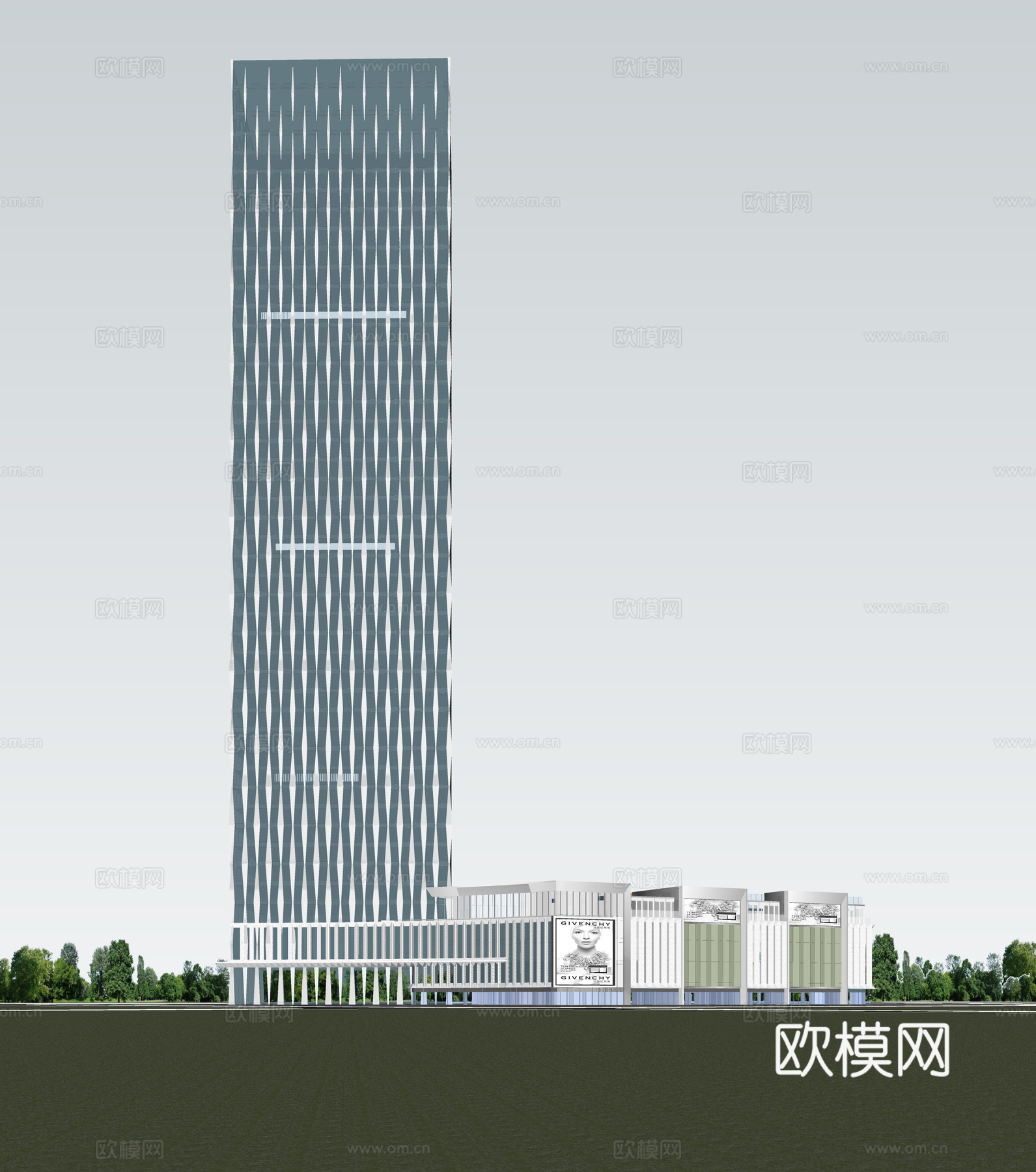 现代酒店 高层酒店 多层酒店 旅馆 酒店建筑su模型