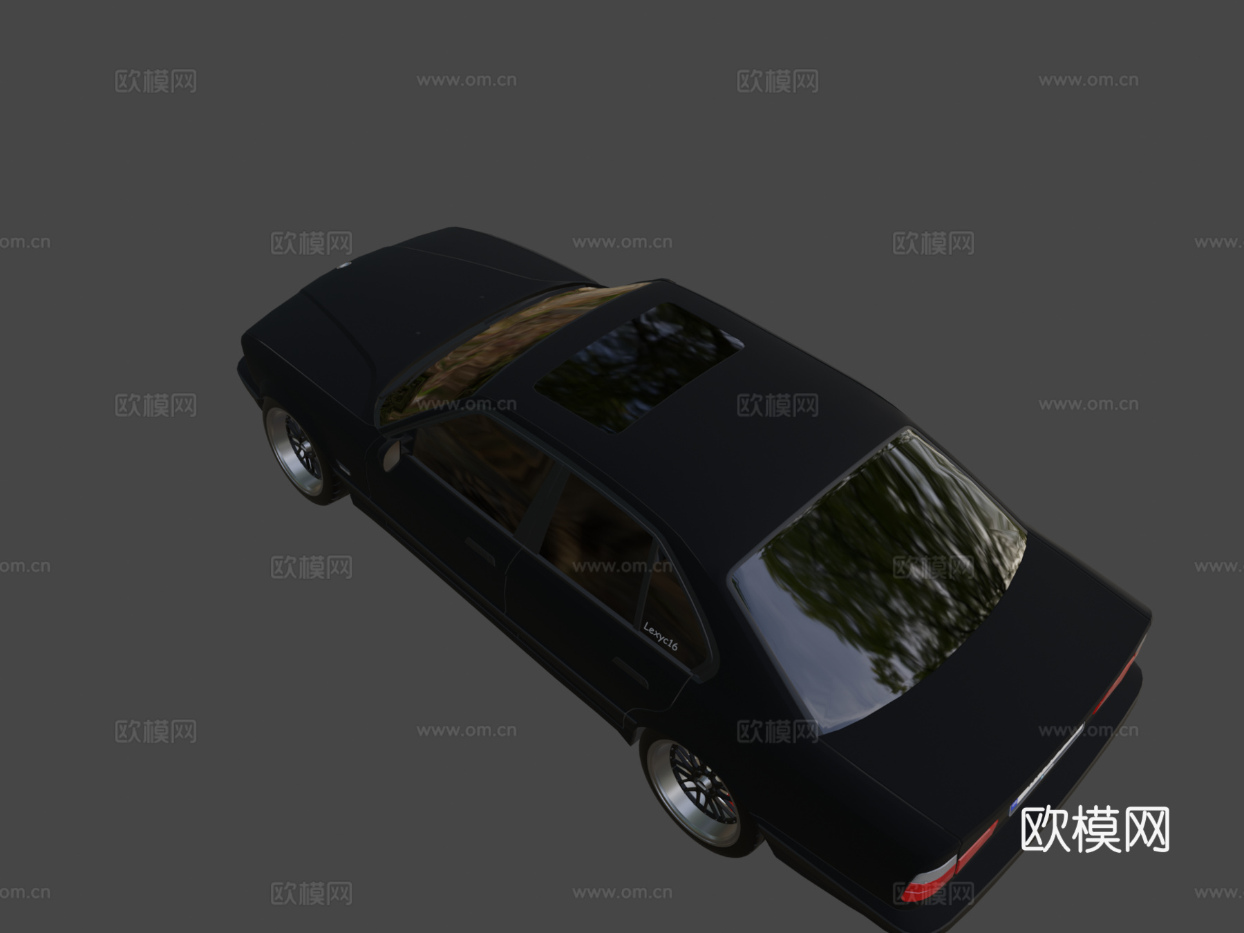 宝马E34姿态风格su模型