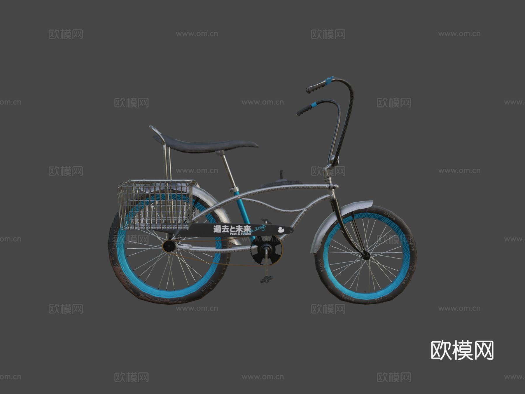 风格化自行车su模型