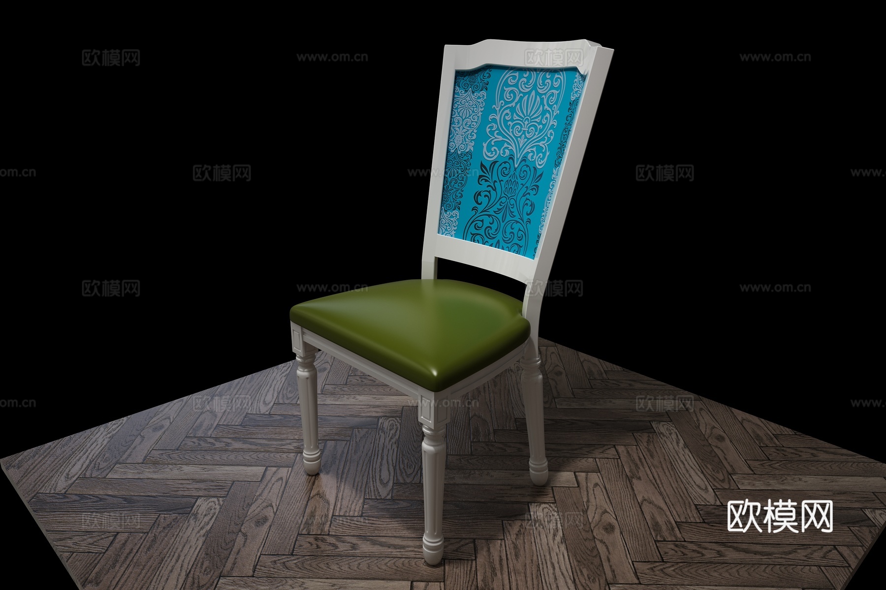 简欧餐椅 单椅3d模型