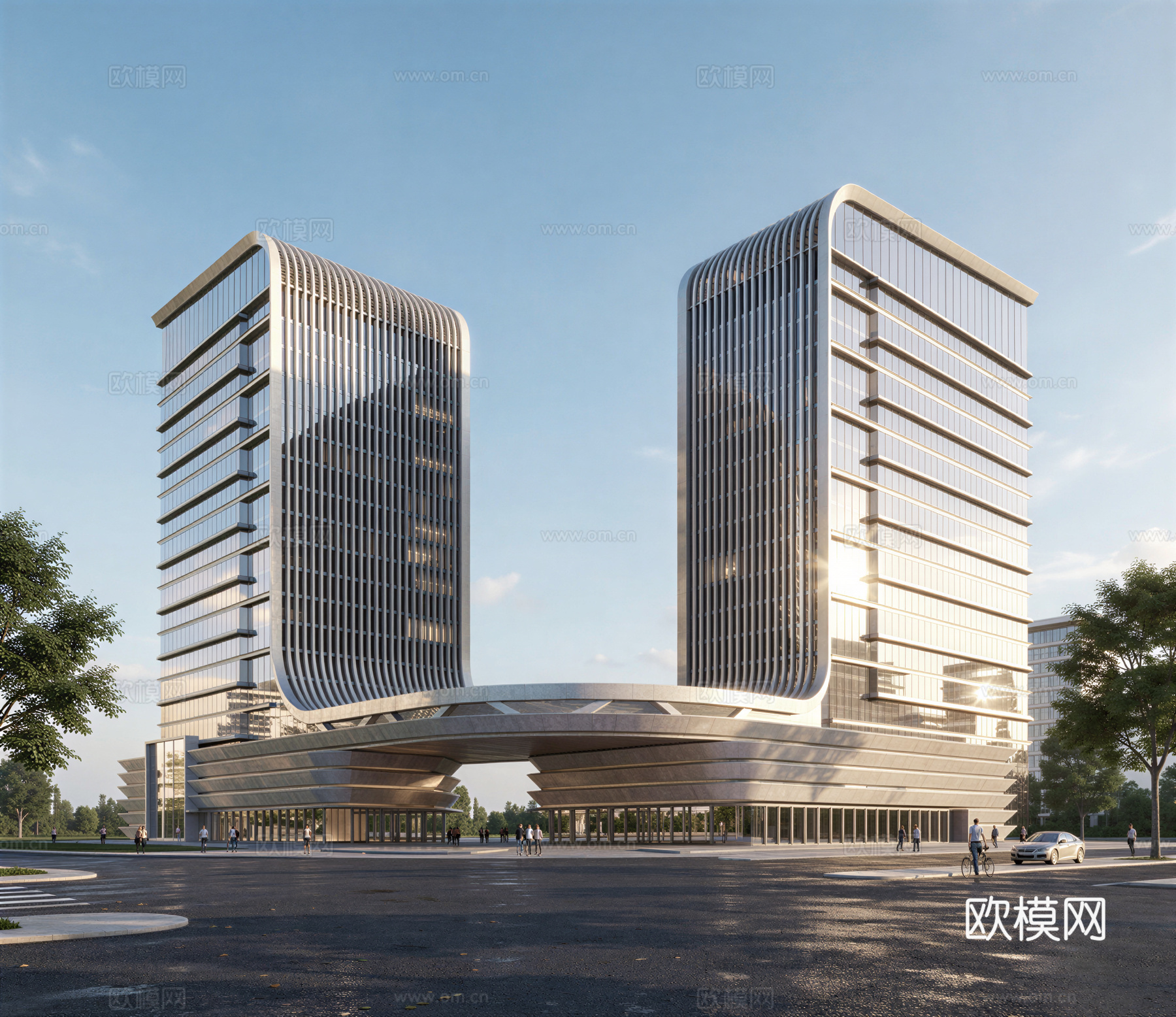 现代酒店 高层酒店 多层酒店 旅馆 酒店建筑su模型