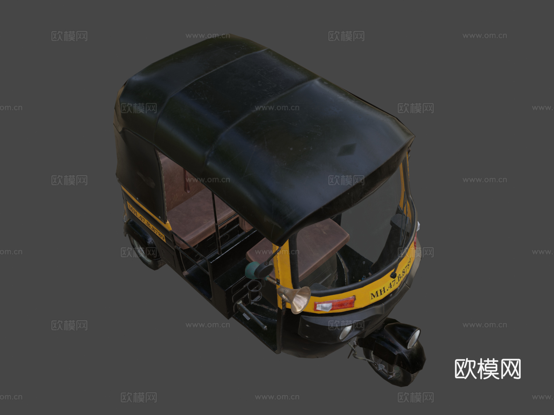 孟买 机动三轮车su模型