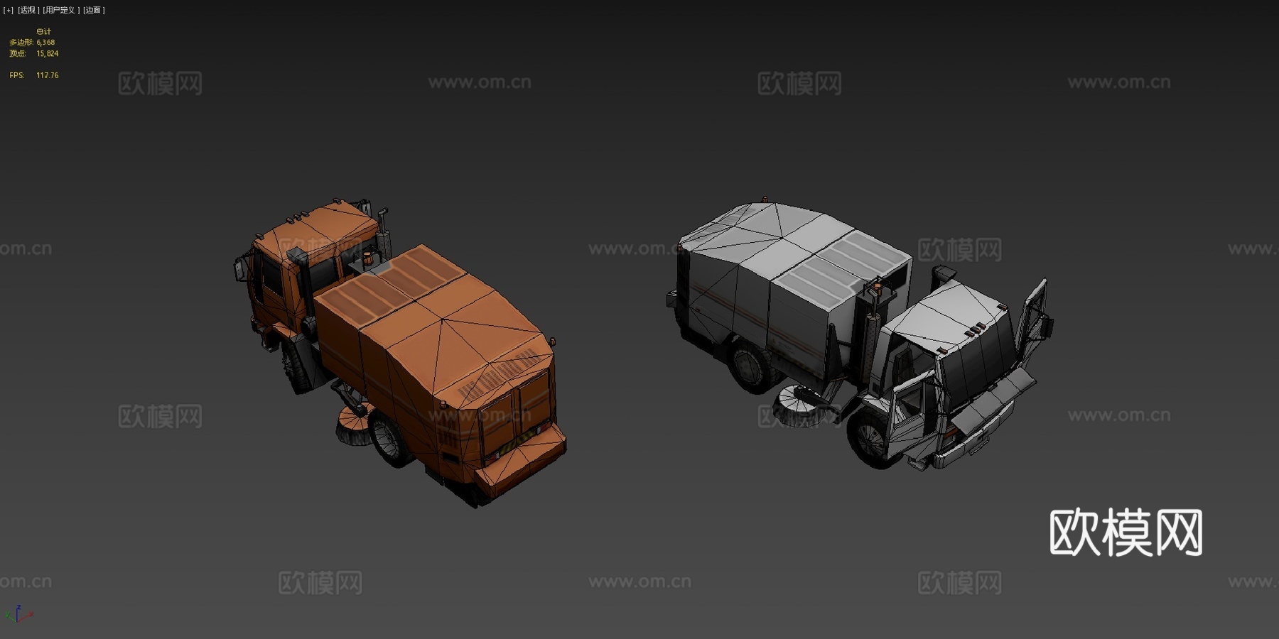 福特 Elgin CF8000 街道清扫车su模型