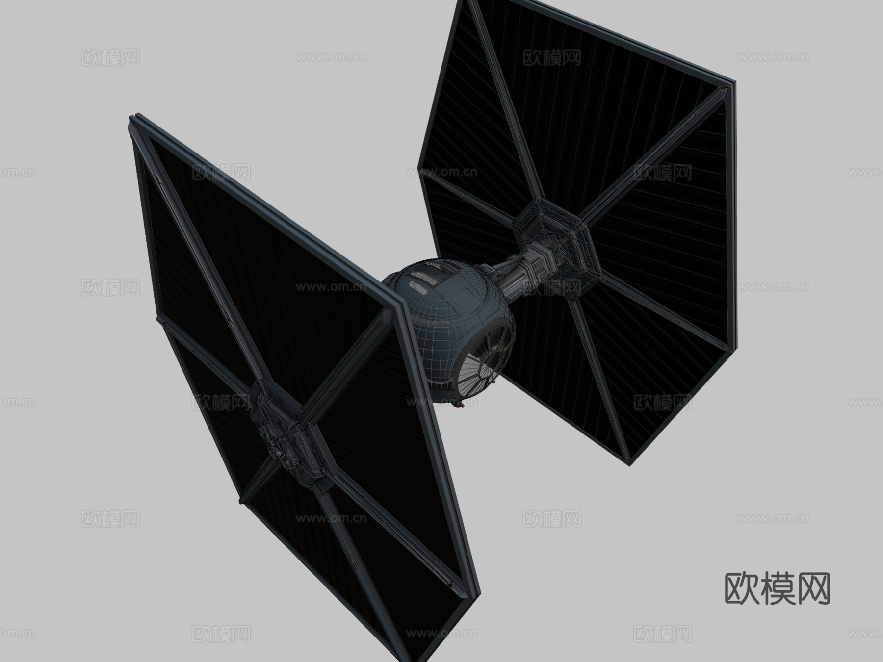 T.I.E战斗机星球大战su模型