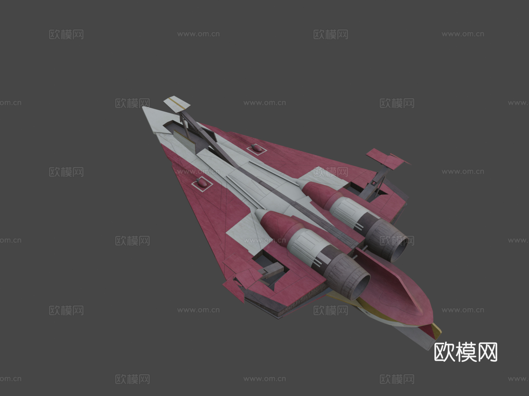 星球大战  德尔塔7 绝地星际战斗机su模型