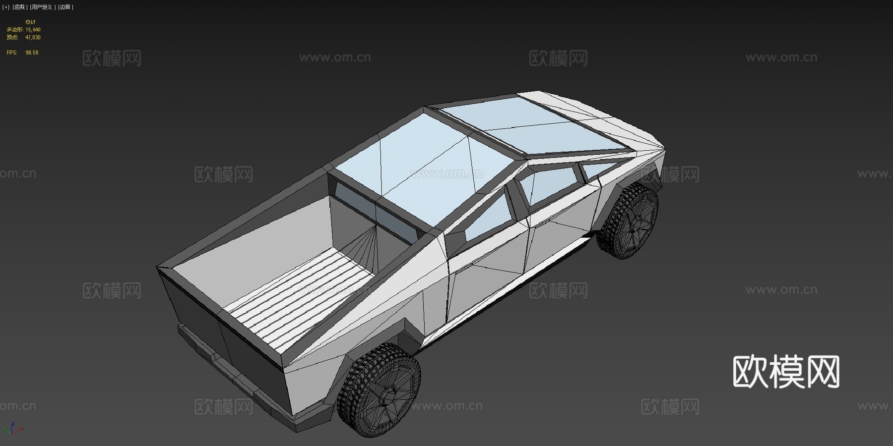 特斯拉赛博卡车su模型