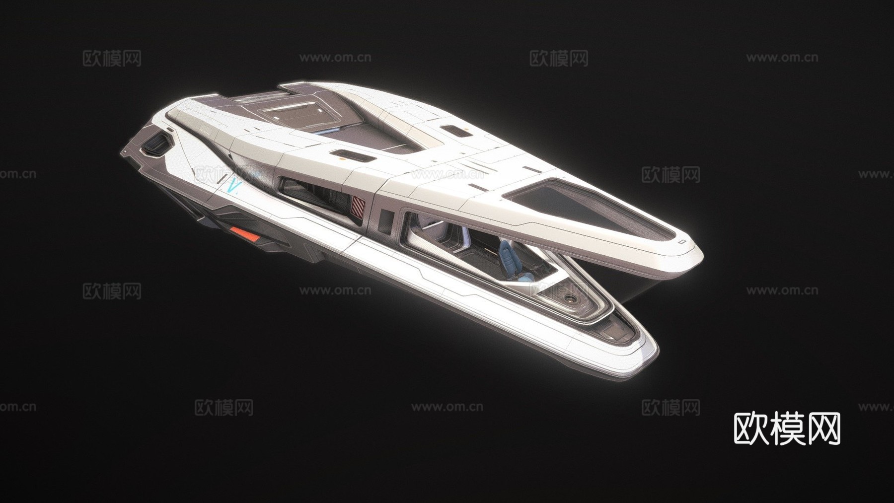 火卫一  太空船 带完整建模内饰su模型