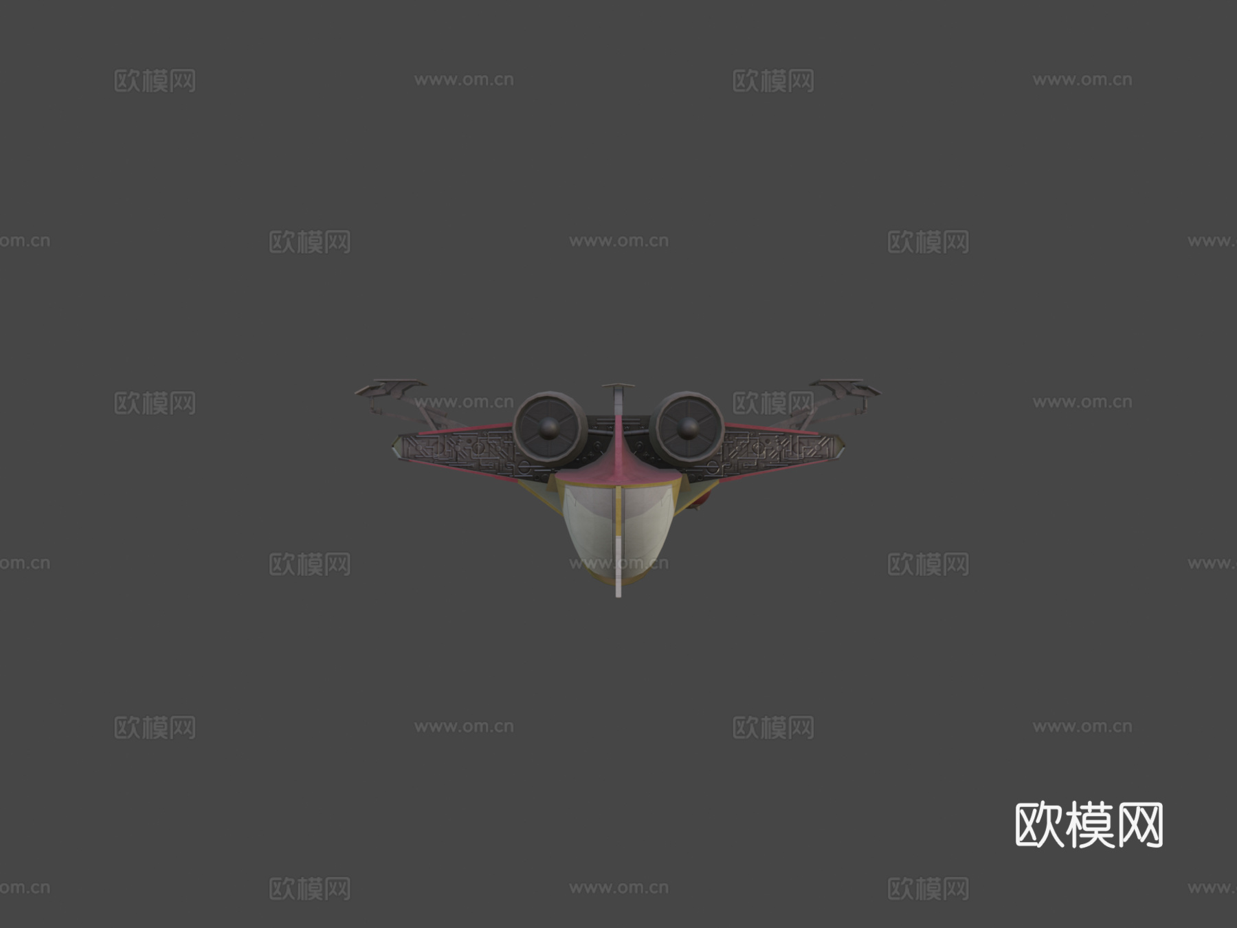 星球大战  德尔塔7 绝地星际战斗机su模型