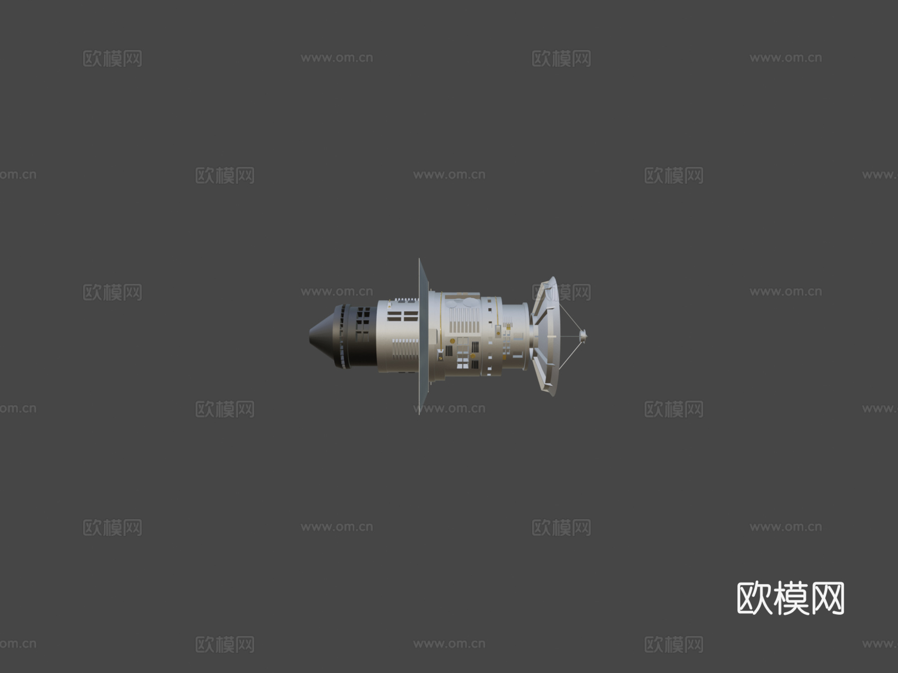 简单 卫星 低多边形su模型