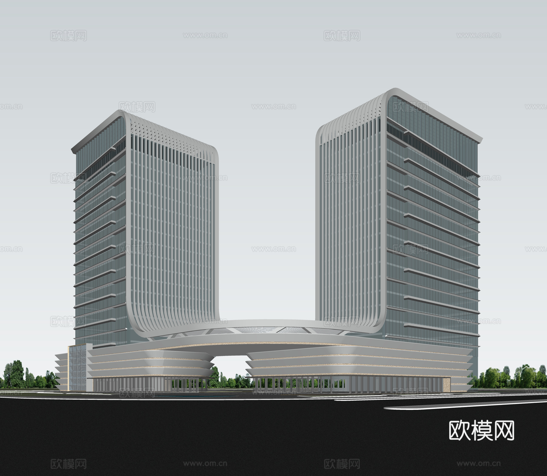 现代酒店 高层酒店 多层酒店 旅馆 酒店建筑su模型