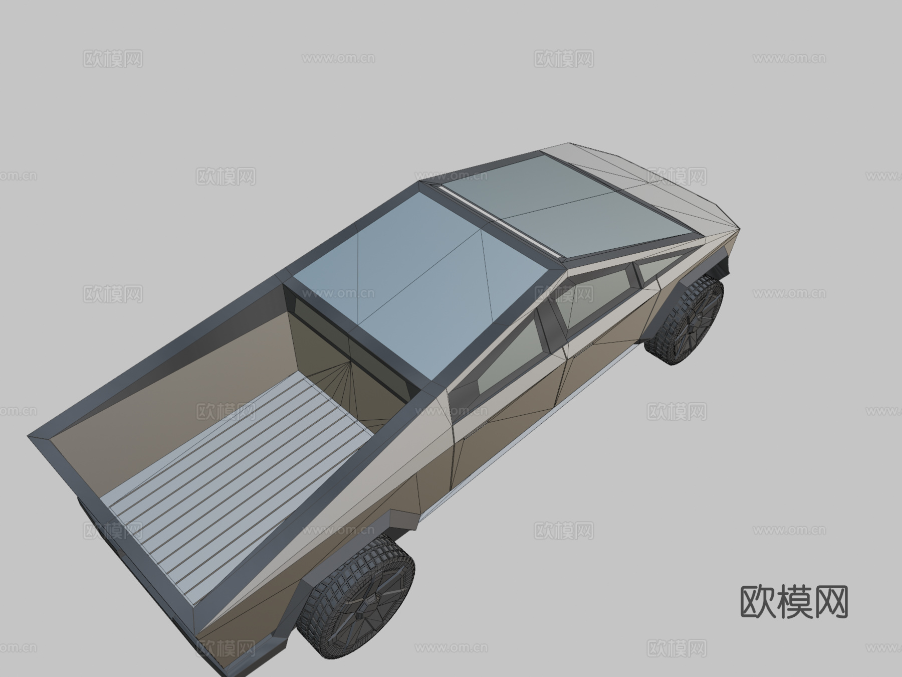 特斯拉赛博卡车su模型