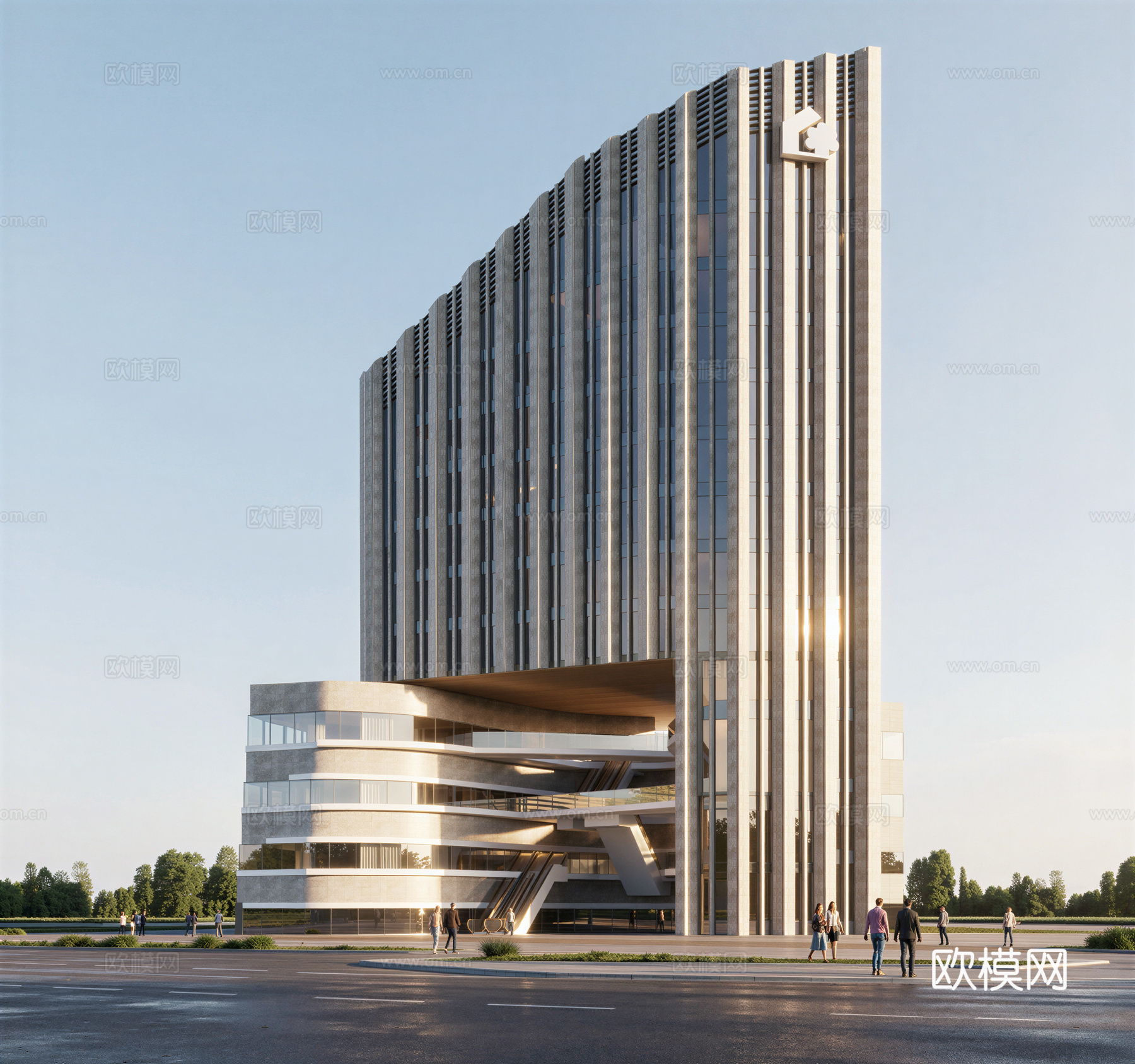 现代酒店 多层酒店 高层酒店 旅馆 酒店建筑su模型