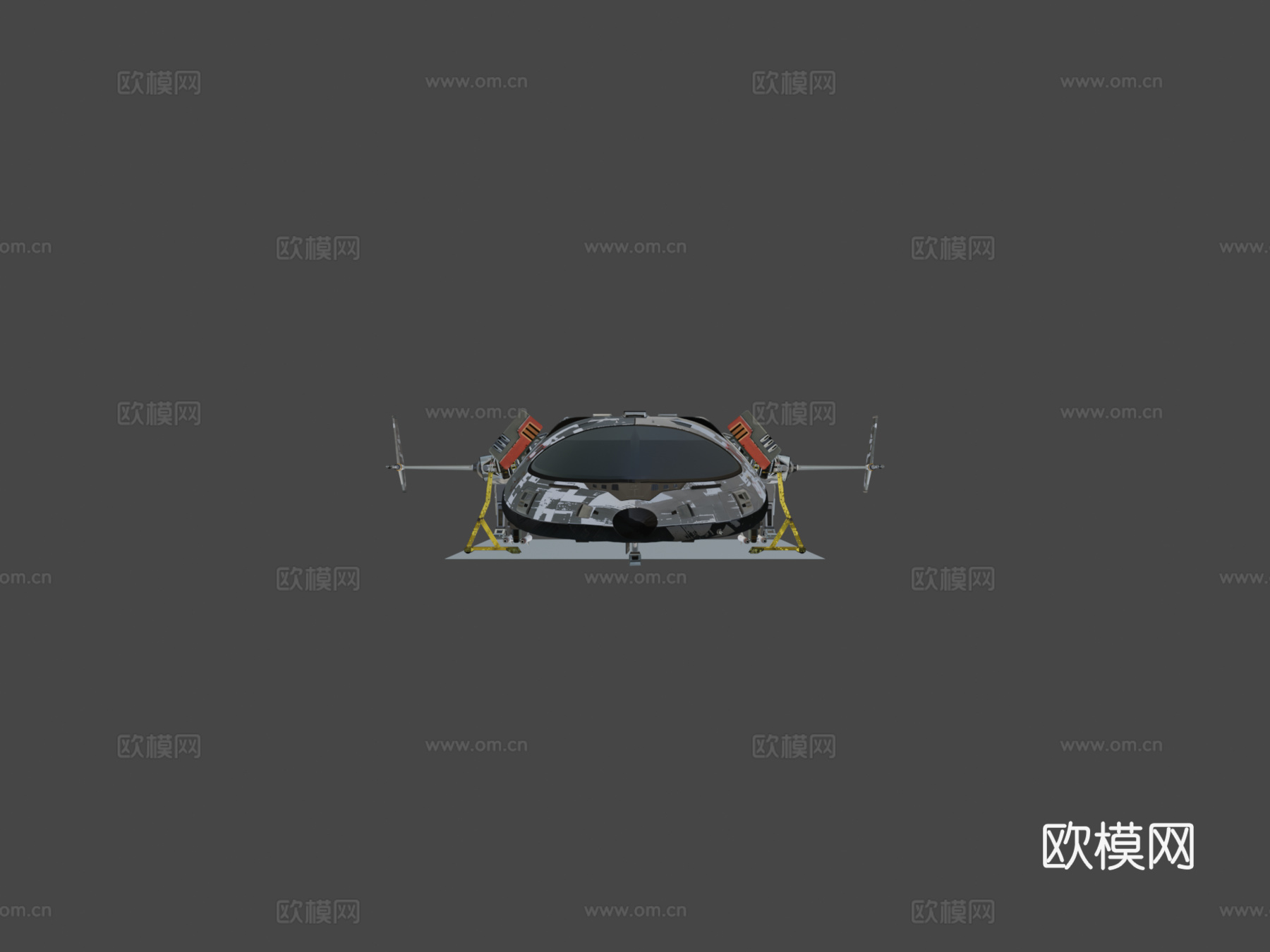 未来主义 太空船su模型