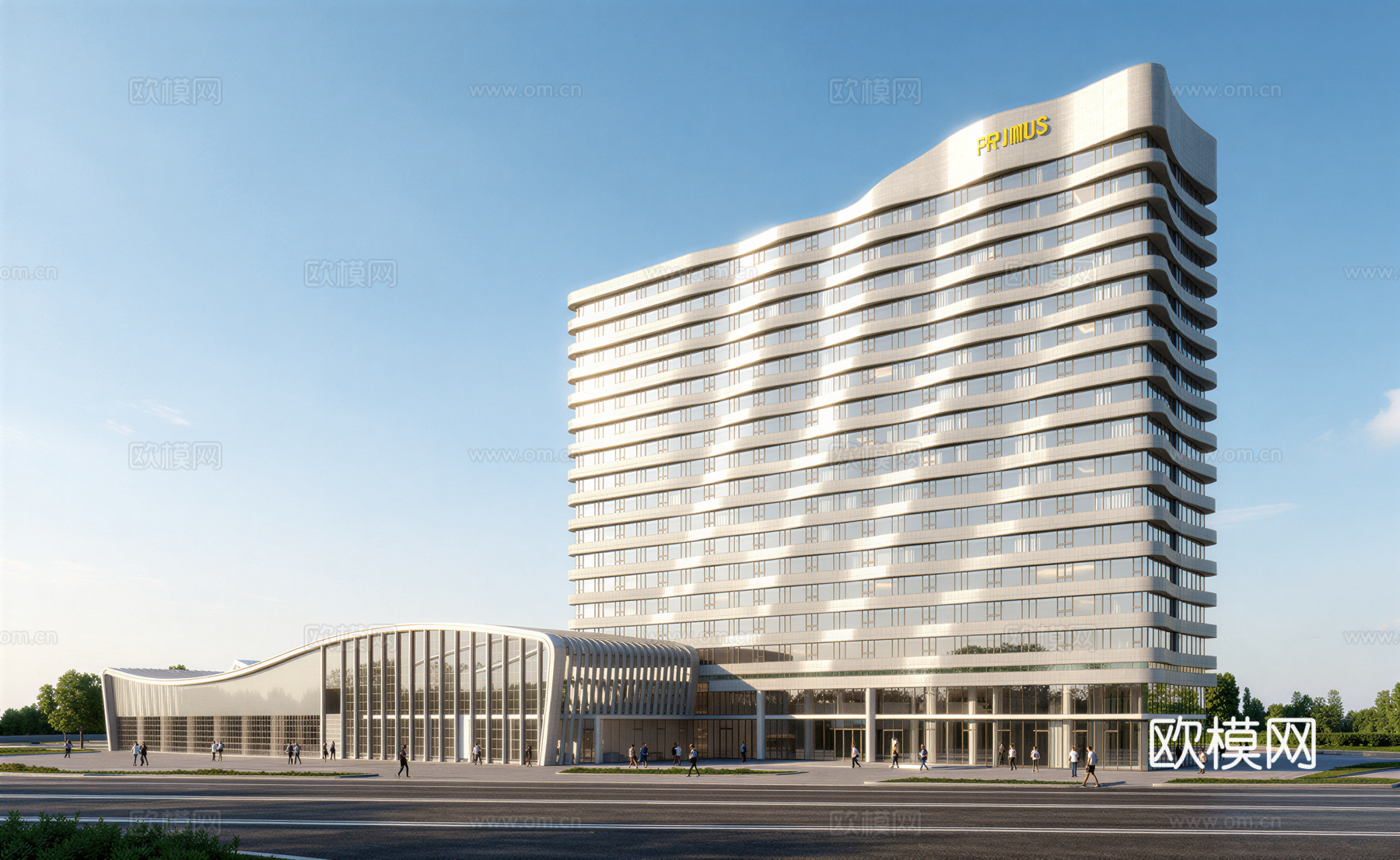 现代酒店 高层酒店 多层酒店 旅馆 酒店建筑su模型