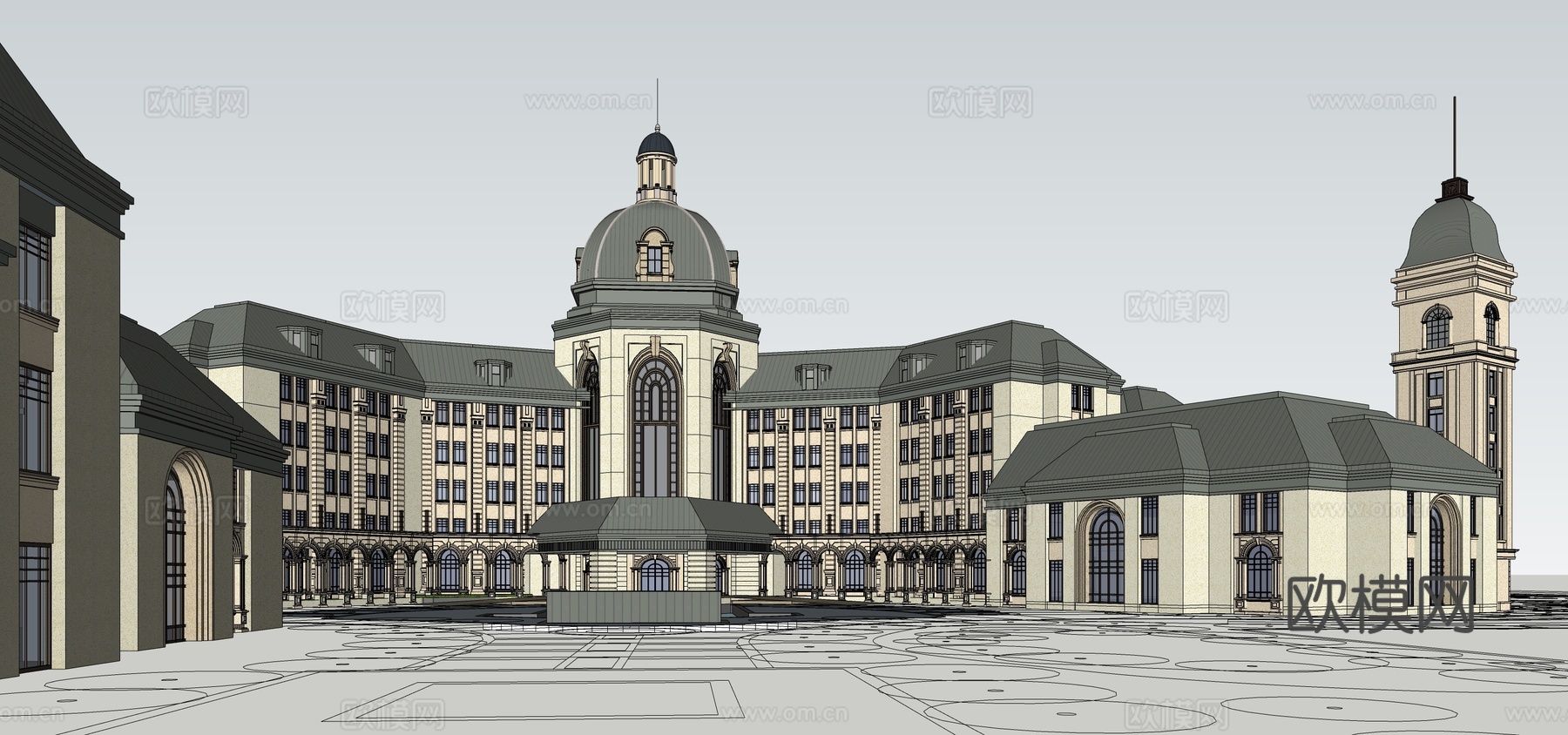 多层公寓 员工宿舍 多层办公 公寓楼 宿舍 宿舍楼su模型