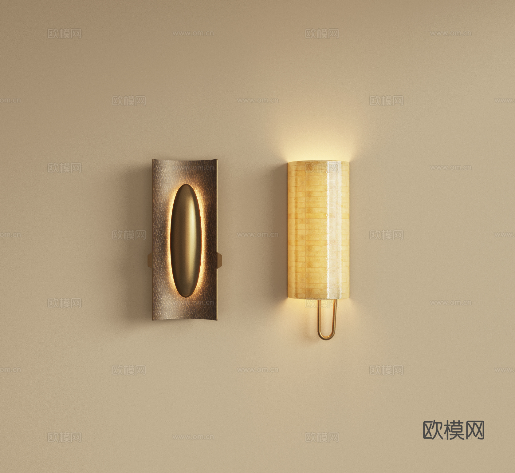 现代轻奢壁灯 长条壁灯 金属壁灯 床头壁灯 镜前壁灯su模型