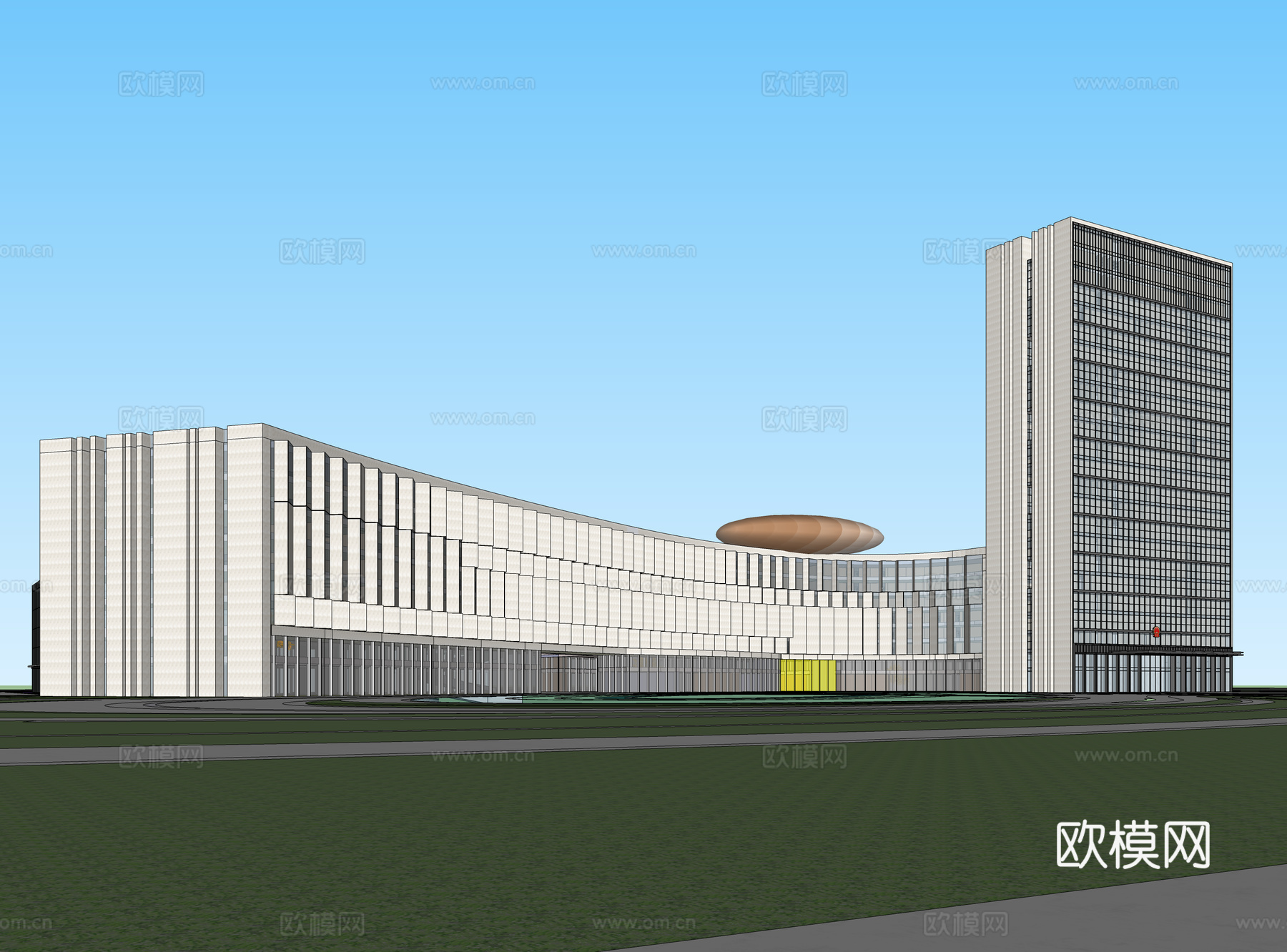 现代酒店 高层酒店 多层酒店 旅馆 酒店建筑su模型