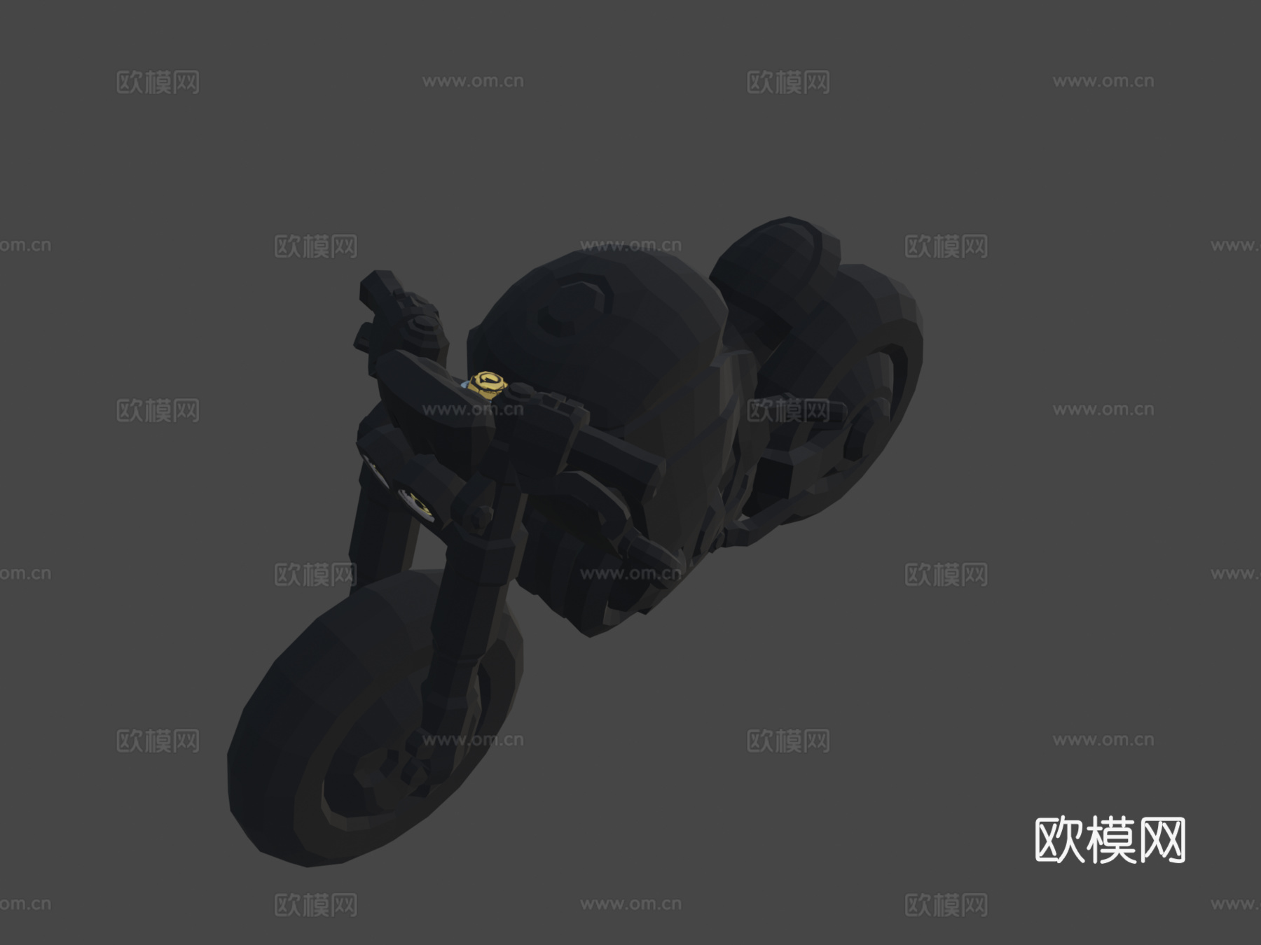 风格化手绘 街头霸王摩托车su模型