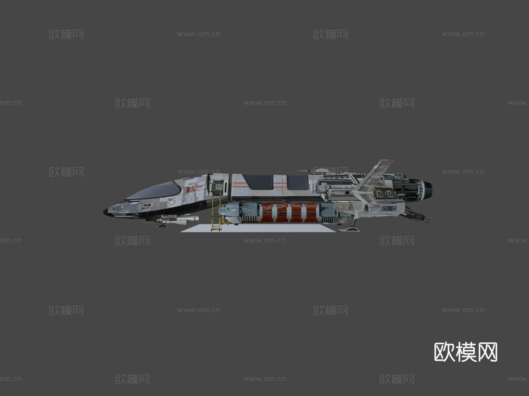 未来主义 太空船su模型