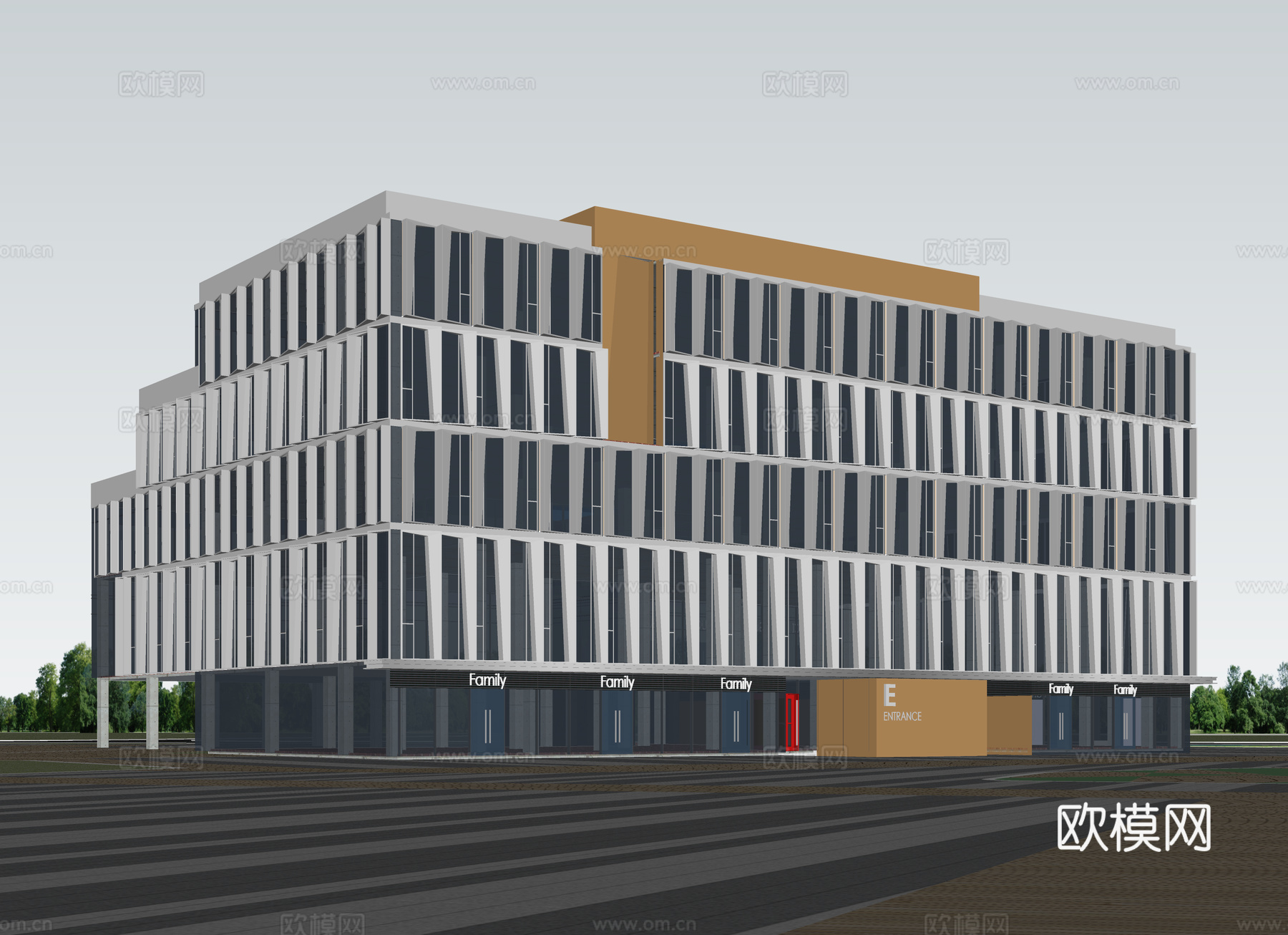 现代酒店 多层酒店 高层酒店 旅馆 酒店建筑su模型