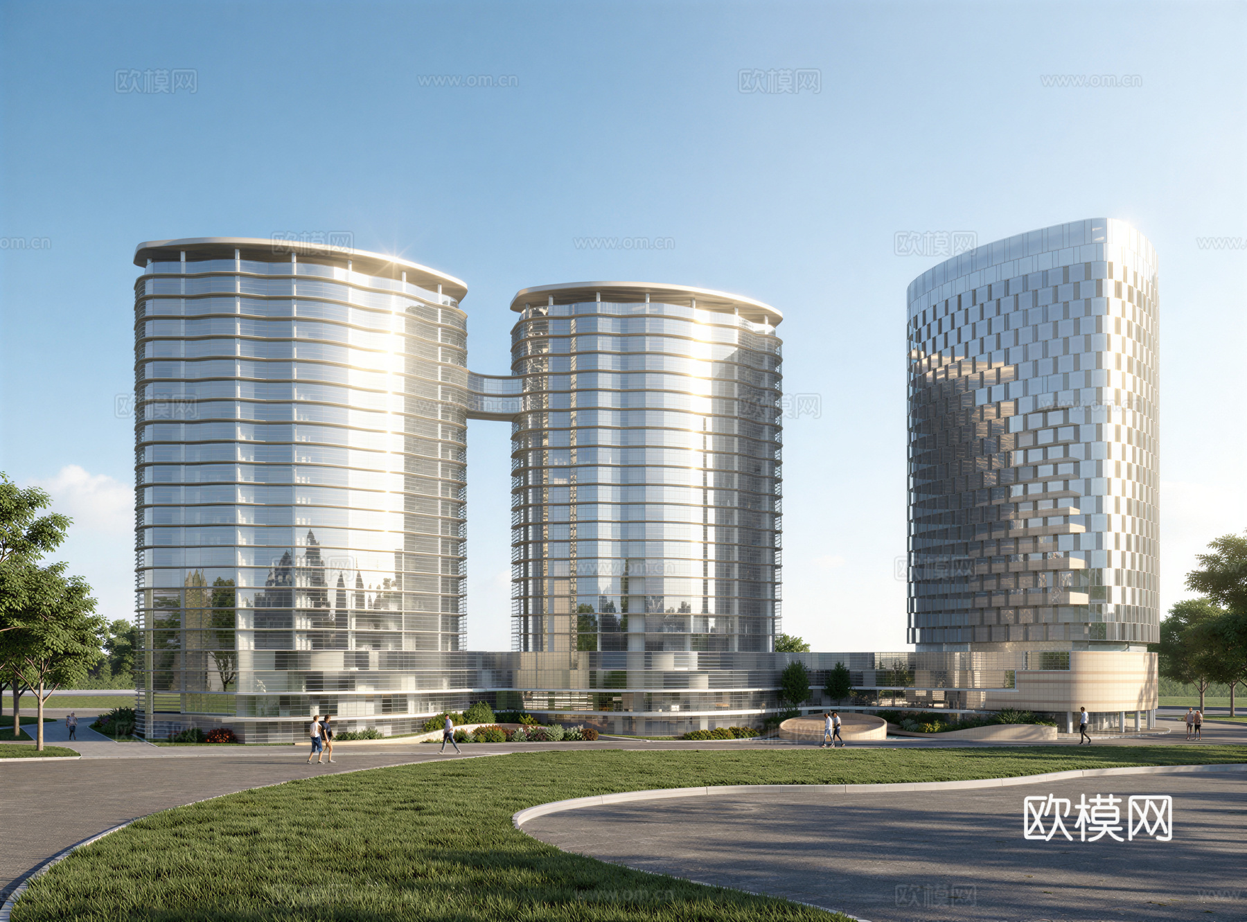 现代酒店 高层酒店 多层酒店 旅馆 酒店建筑su模型