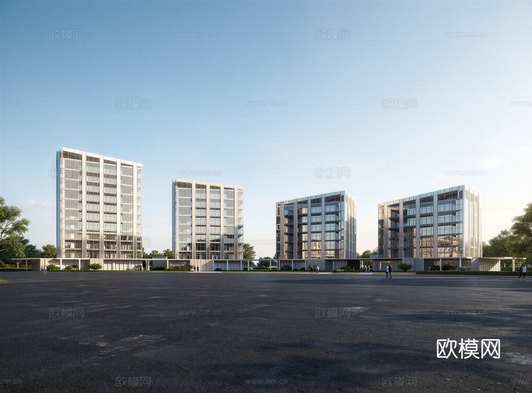 现代酒店 多层酒店 高层酒店 旅馆 酒店建筑su模型