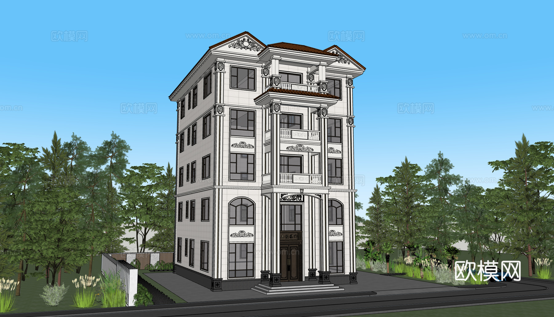 欧式别墅su模型su模型