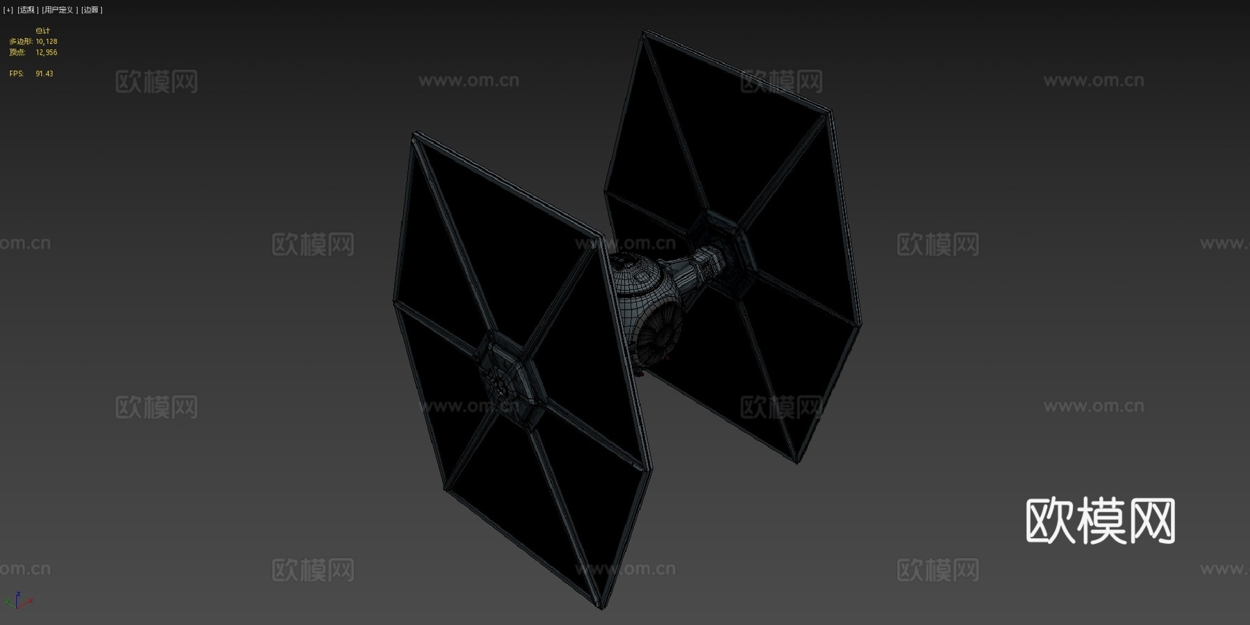 T.I.E战斗机星球大战su模型