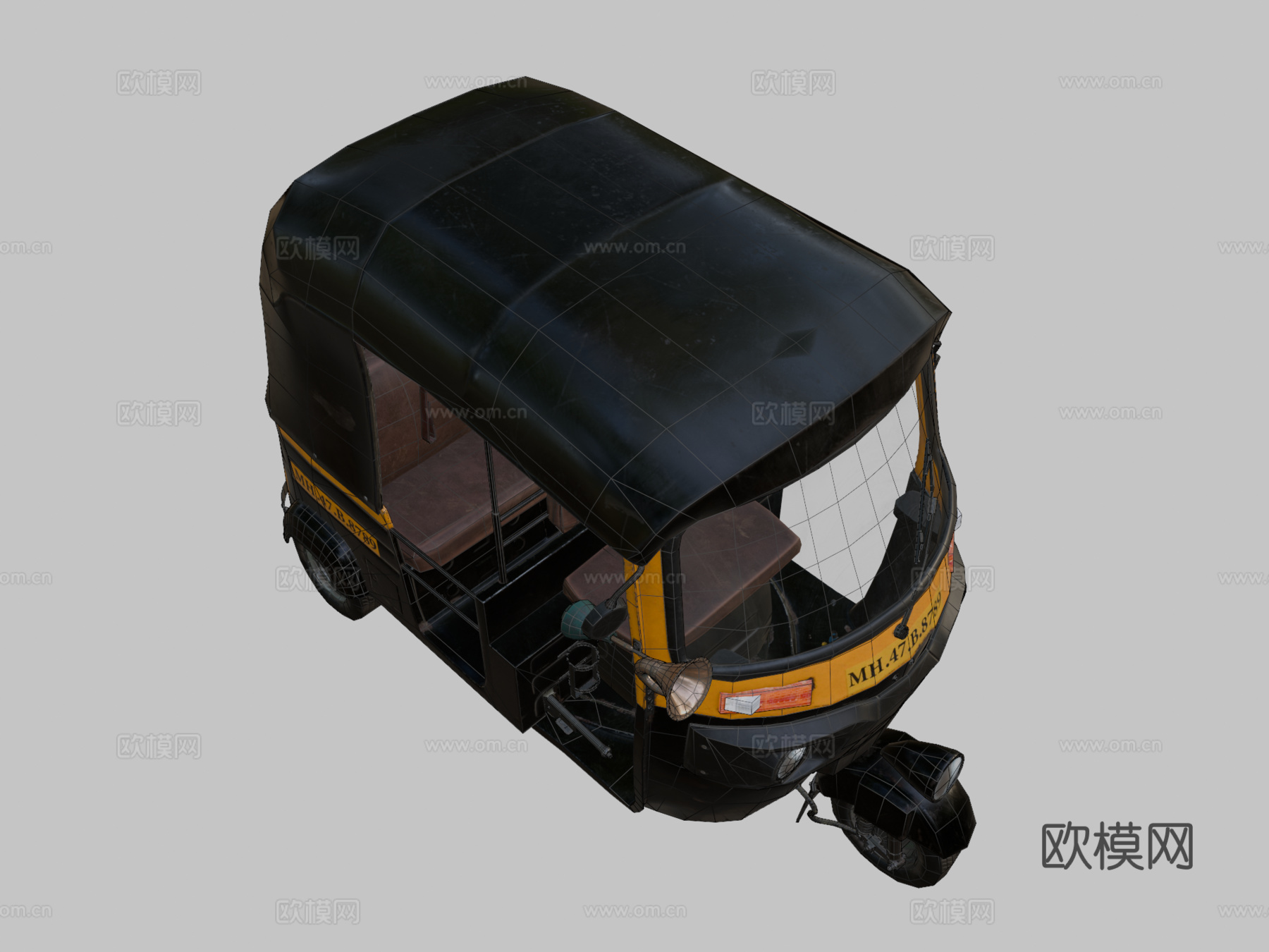 孟买 机动三轮车su模型