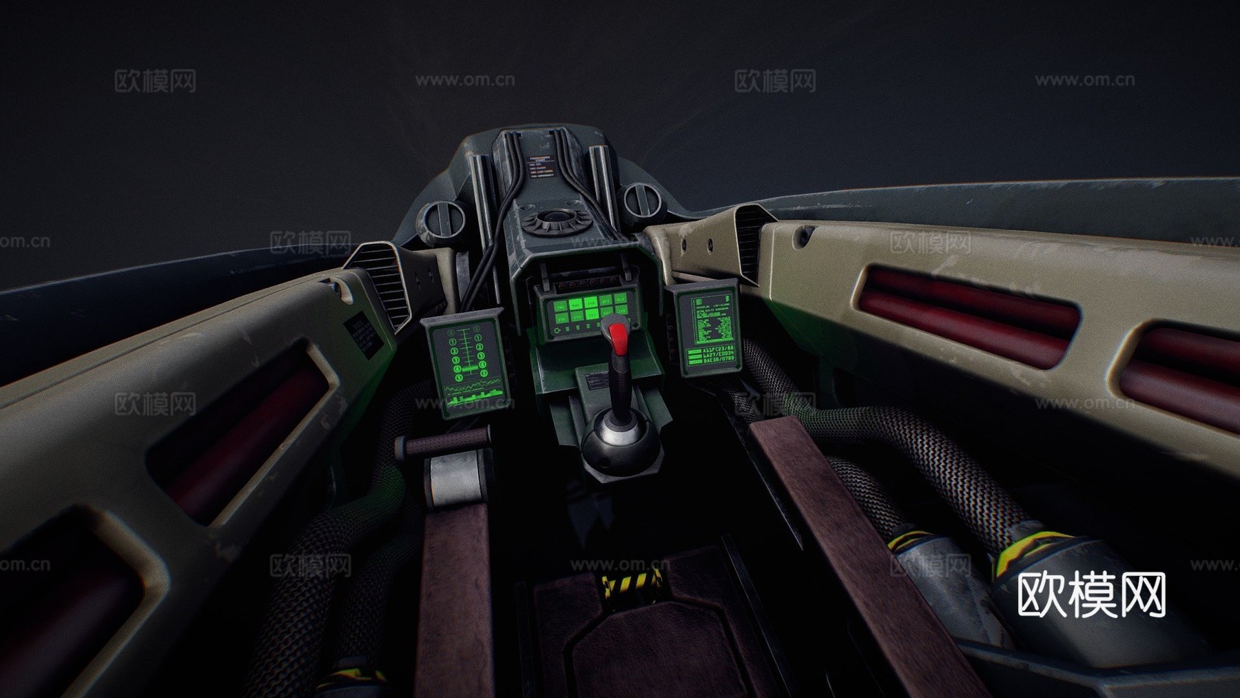 太空战斗机 驾驶舱su模型