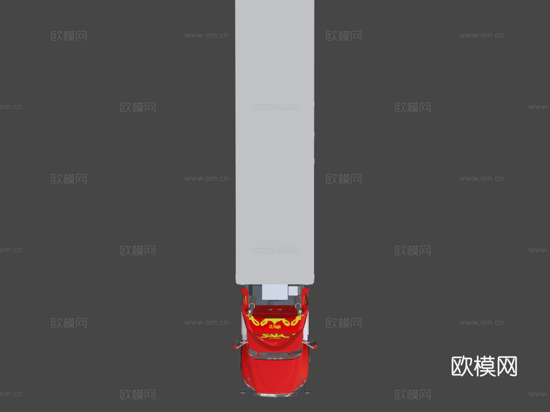 Saia LTL 货运  卡车 半挂车su模型