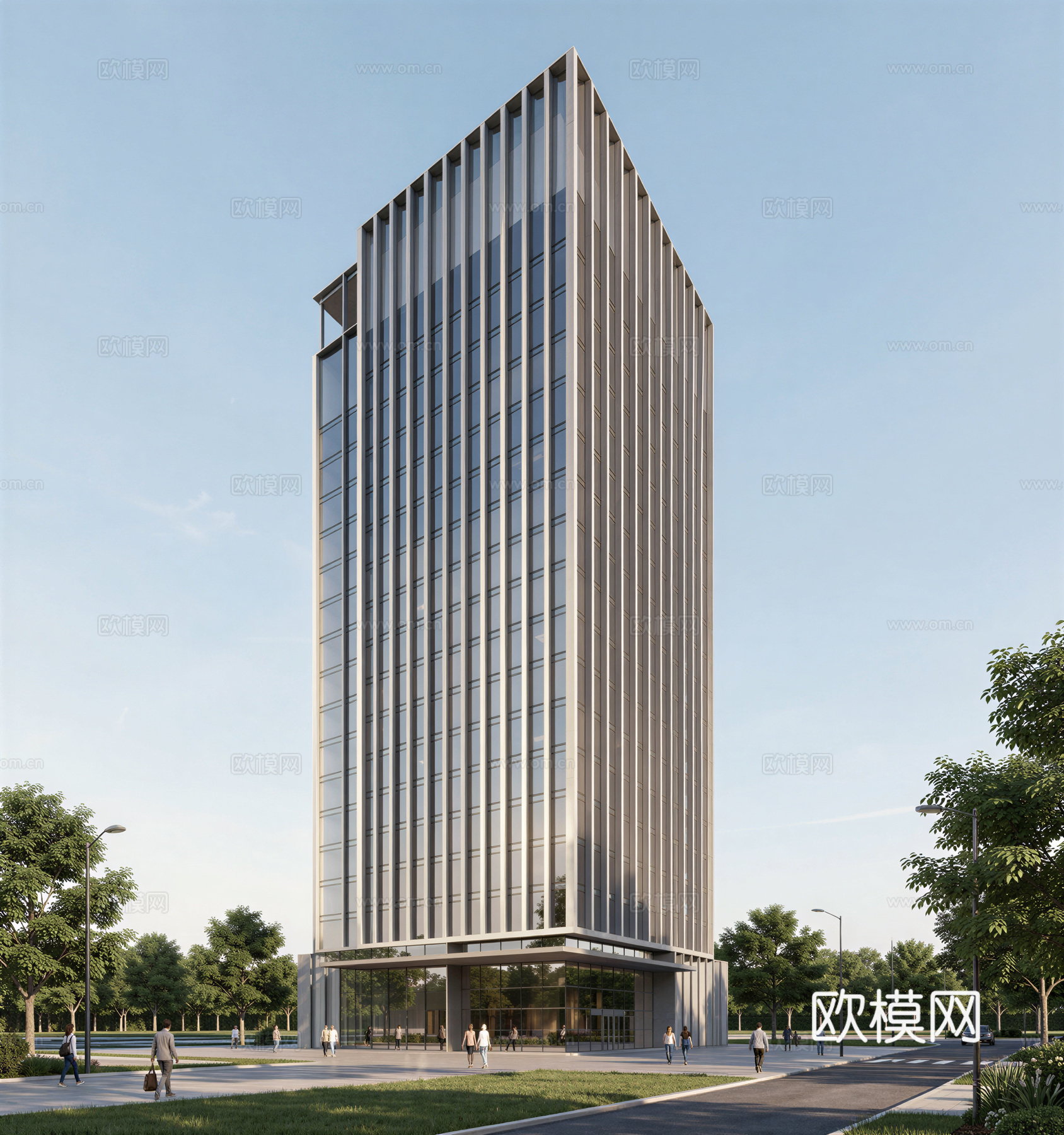 现代酒店 高层酒店 多层酒店 旅馆 酒店建筑su模型