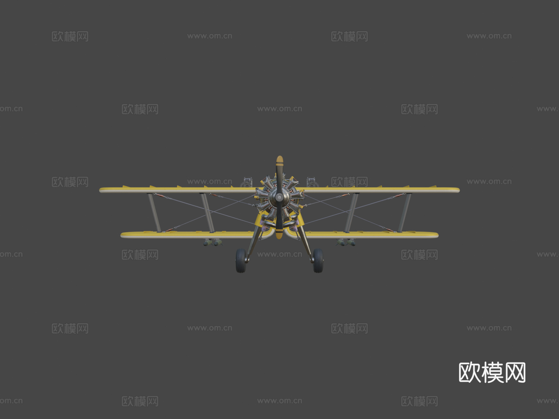 柴油朋克双翼飞机su模型