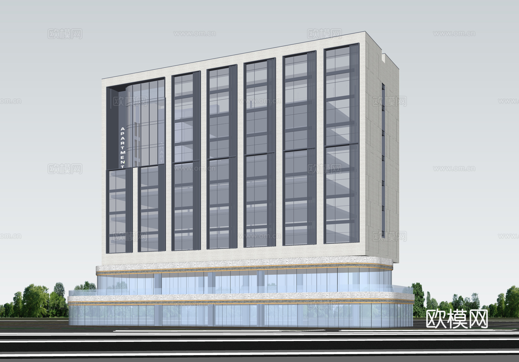 现代酒店 高层酒店 多层酒店 旅馆 酒店建筑su模型